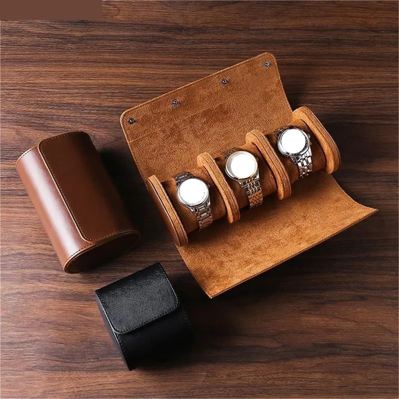 Scatola Rol In Pelle Fatta A Mano Con Custodia Da Viaggio for Orologio 2 Pezzi Per Orologi