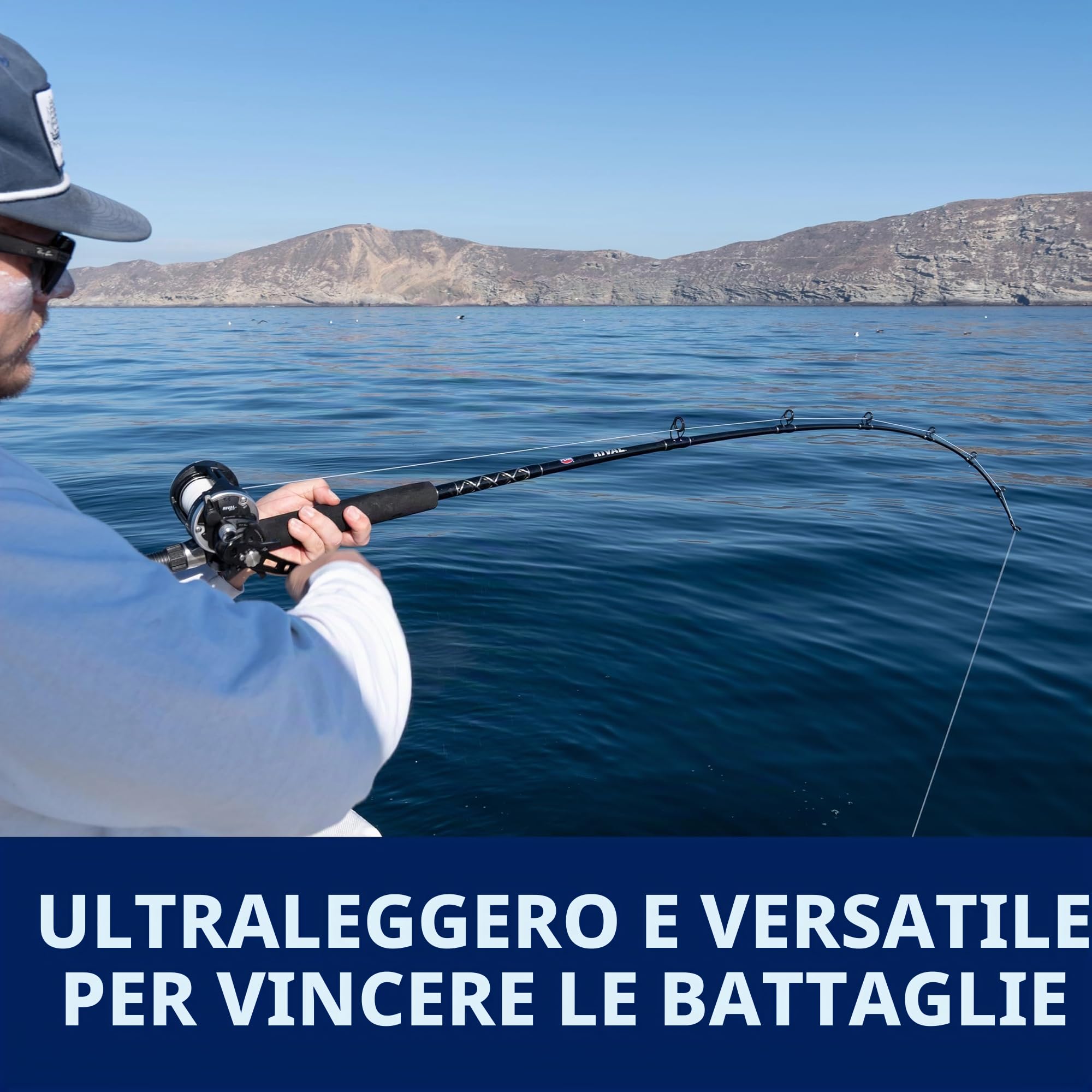 PENN Rival Level Wind Multiplier - Mulinello da pesca per barca e kayak, resistente per merluzzo, spigola, pesci piatti, razze, tope, pollack