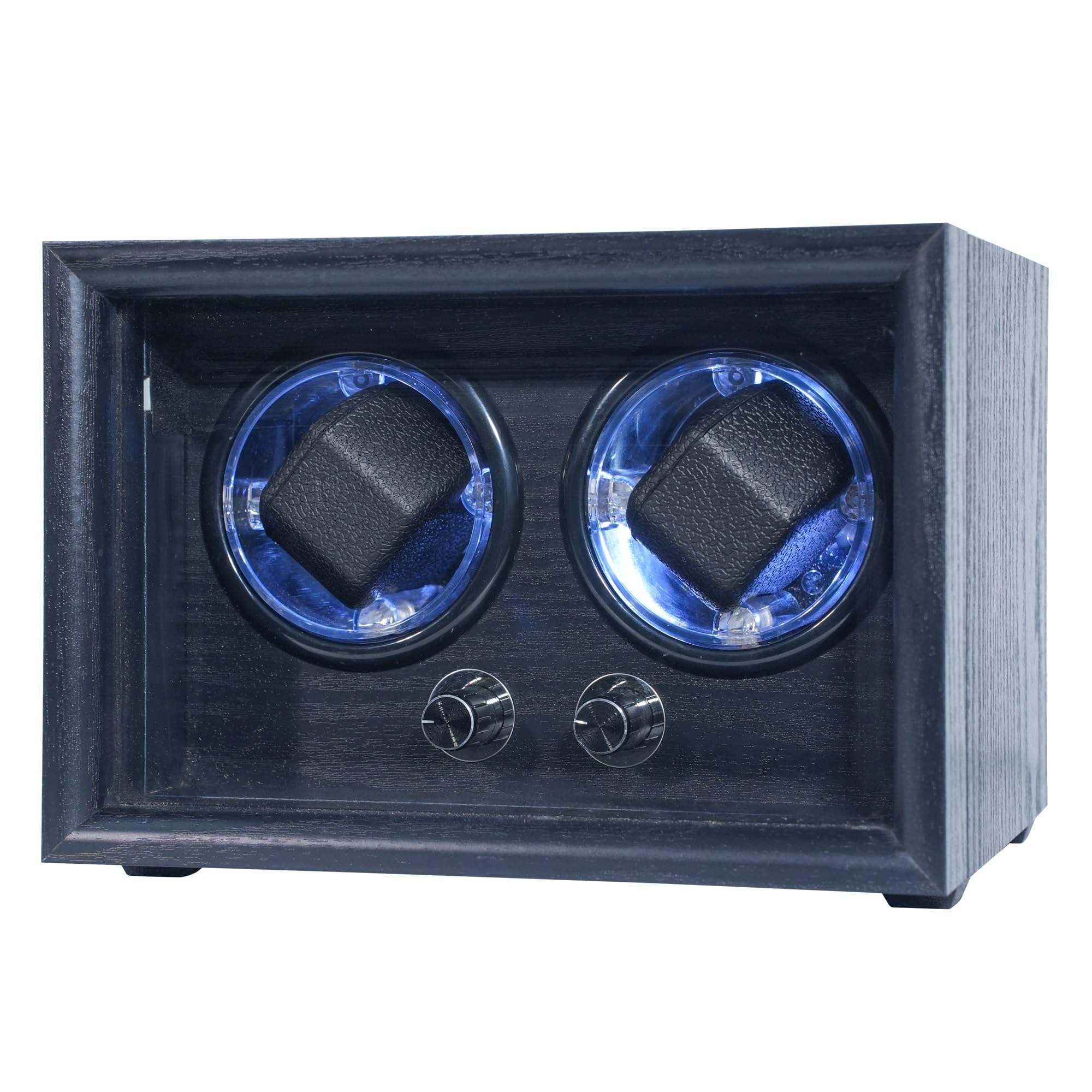 Oryx Watch Winder for 2/6 Automatic Watches, Automatic Watch Winders for Rolex 5 Rotation Modes with LED Light, USB/AC Powered Elastic Watch Pillows Quiet Mabuchi Motor