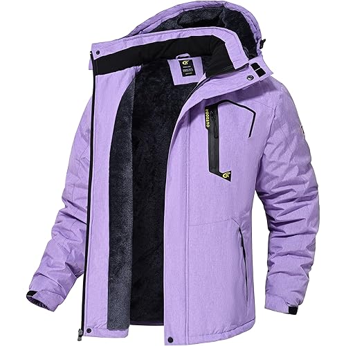 QPNGRP Mens Waterproof Ski Snowboard Jacket Winter Windproof Snow Coat