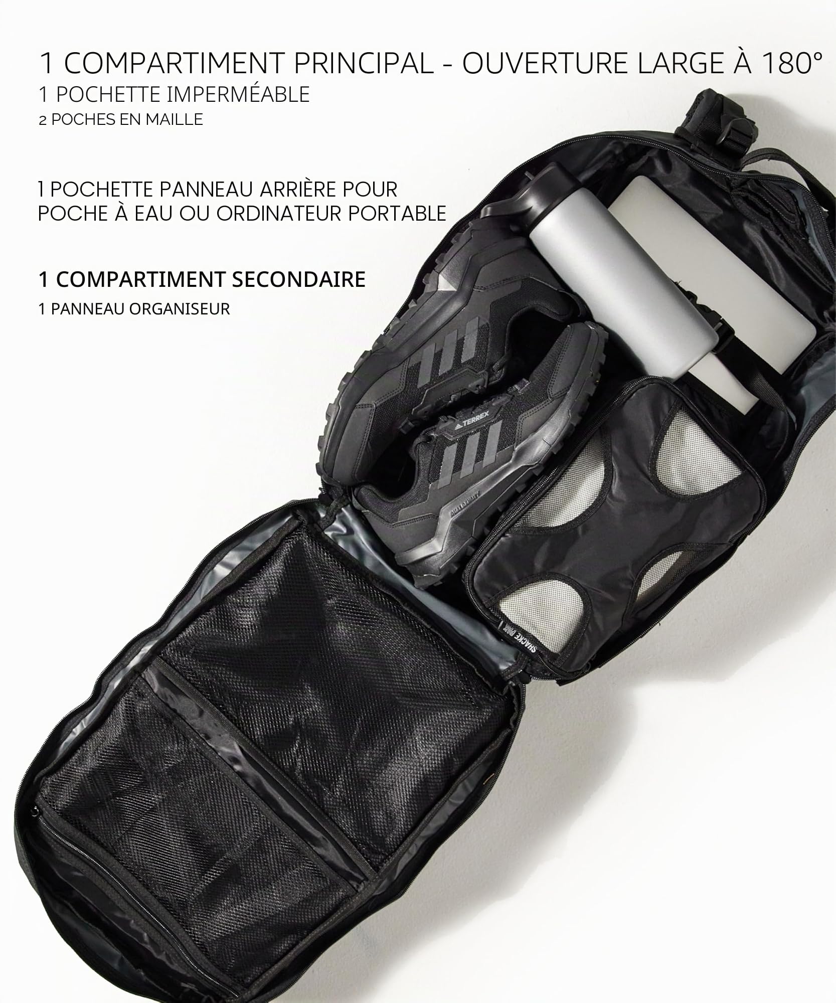 Falko Tactical Sac à dos 50 L, 2,4 fois plus résistant, sac à dos militaire, solide, grand sac à dos Molle, pour travail et extérieur