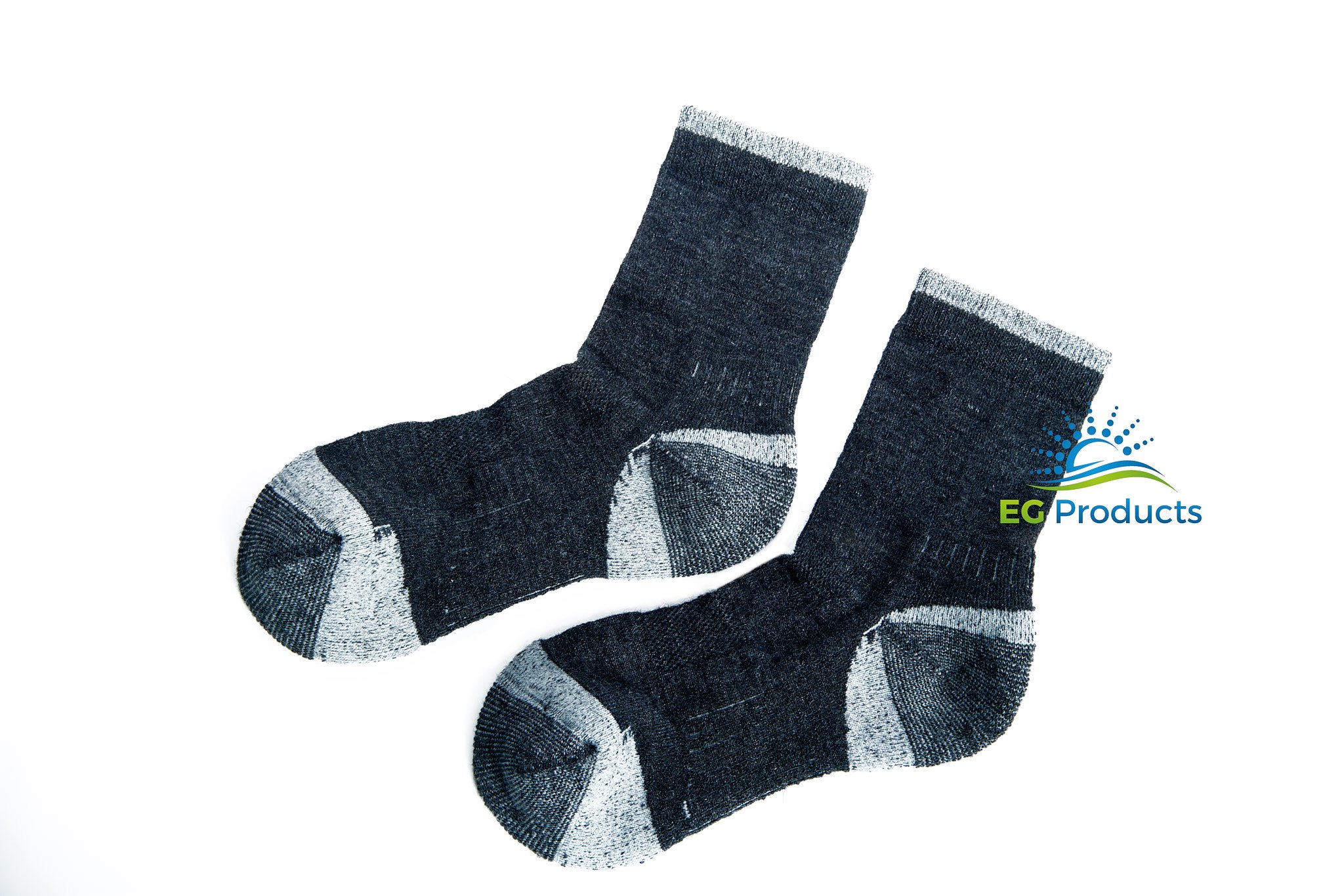 Premium FitWool Socks by EG Products 80% Merino Wool, Breathable, Ultra Light Athletic Socks, Crew Socks, 1 Pair