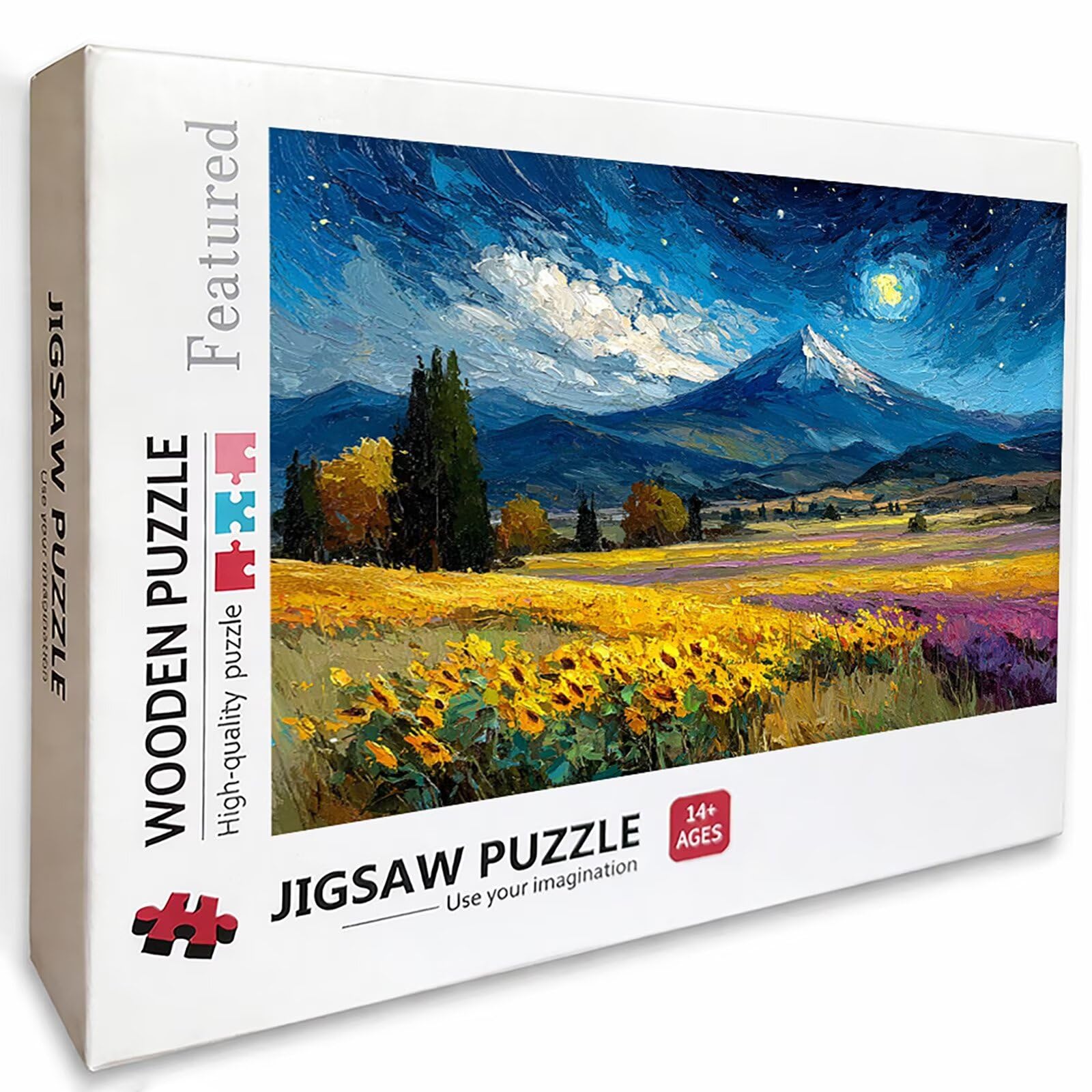 SternenSky Puzzle 4000 Teile für Erwachsene, DIY Holzpuzzle 141x87cm, Holzpuzzle Erwachsene für Die Ganze Familie, Groß Deko Puzzles und Geschenke, Clevere Rätsel, (Schneebedeckter Berg) 8-1076