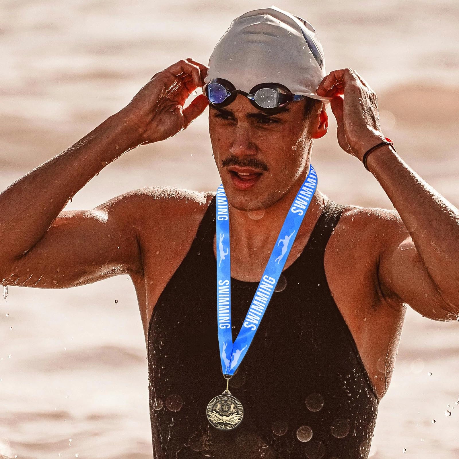 Medallas de Premio de 2 Pulgadas con Cuello de Cabra, Baloncesto, Pista de Carreras, Cinta de natación, premios ganadores, Regalo a Granel para competiciones de Equipo, Recuerdo de Fiesta