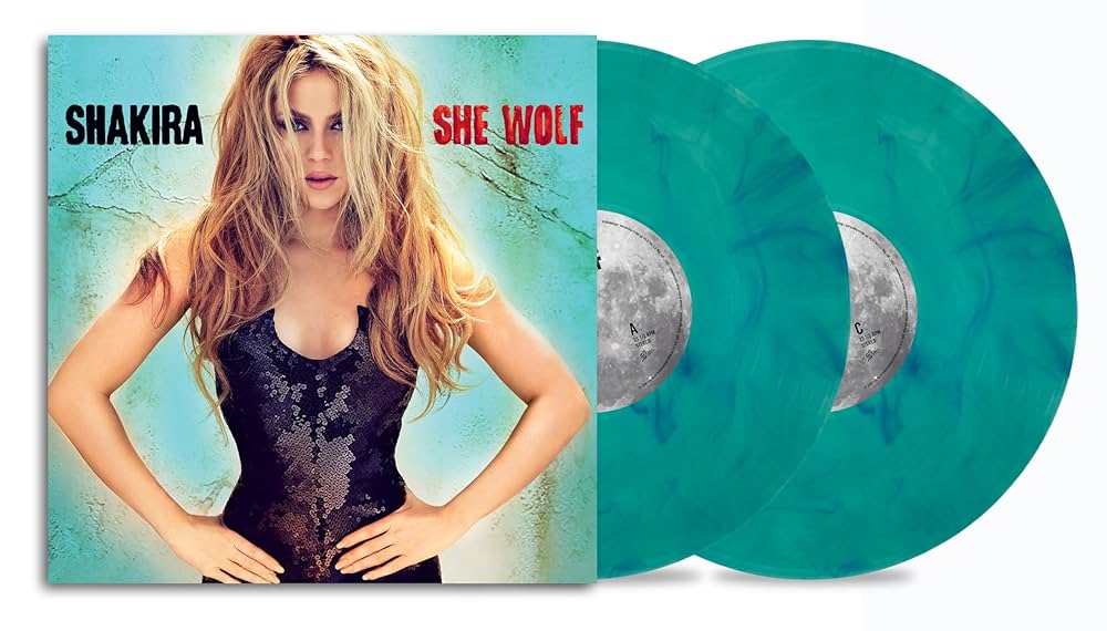 欧2LP Shakira She Wolf (Turquoise Vinyl) 19658884581TURQ Epic 未開封 /00520 Shakira - She Wolf - Amazon.com Music
