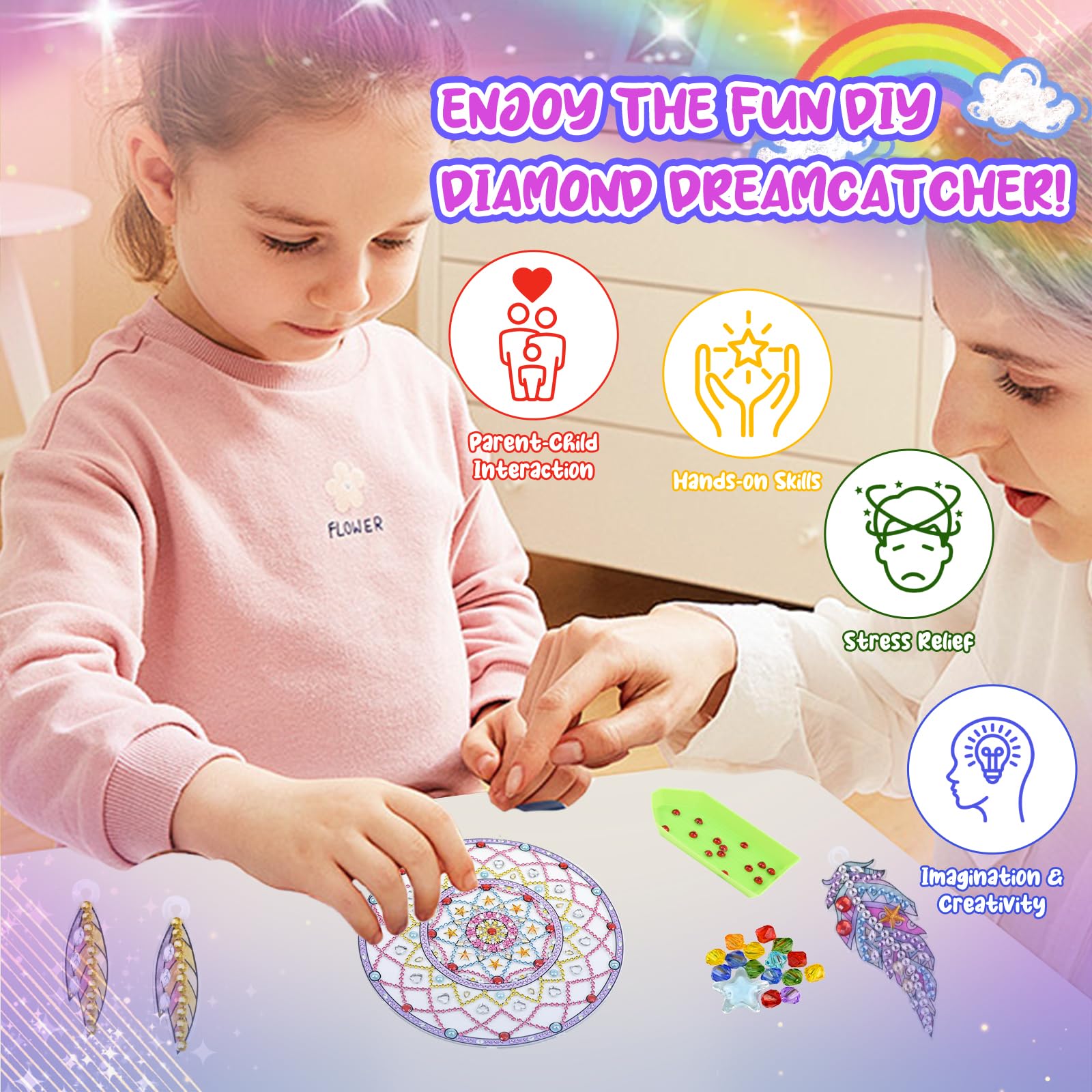 Kit créatif Diamond Painting Set Rainbow Loisir - créatif enfant – La Petite Epicerie Kit créatif Diamond Painting Set Rainbow Loisir - créatif enfant – La Petite Epicerie