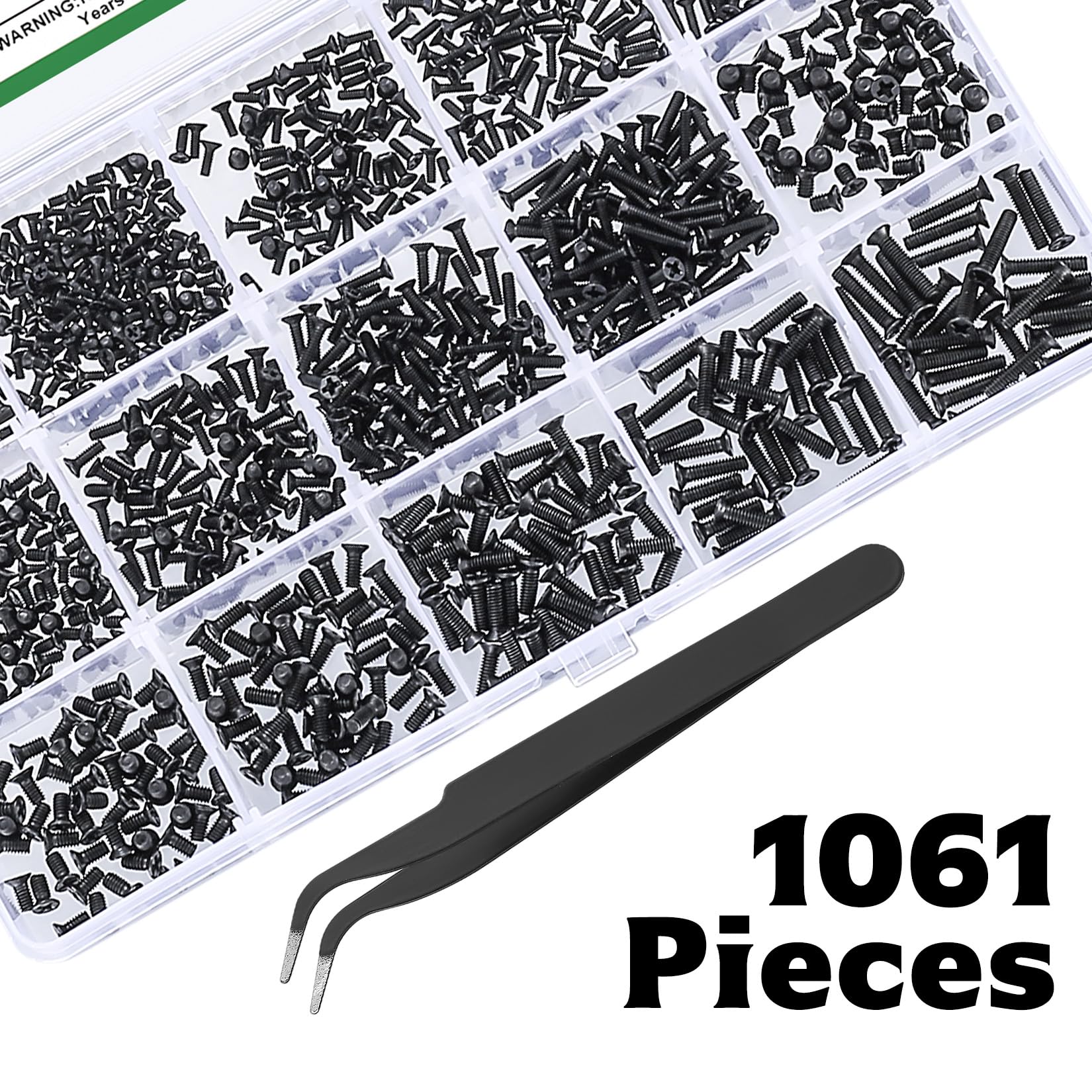 1061 Pcs Small Screws Set, Micro Countersunk screws for Glasses Screw Tiny Mini Machine screw Assortment - Image 4