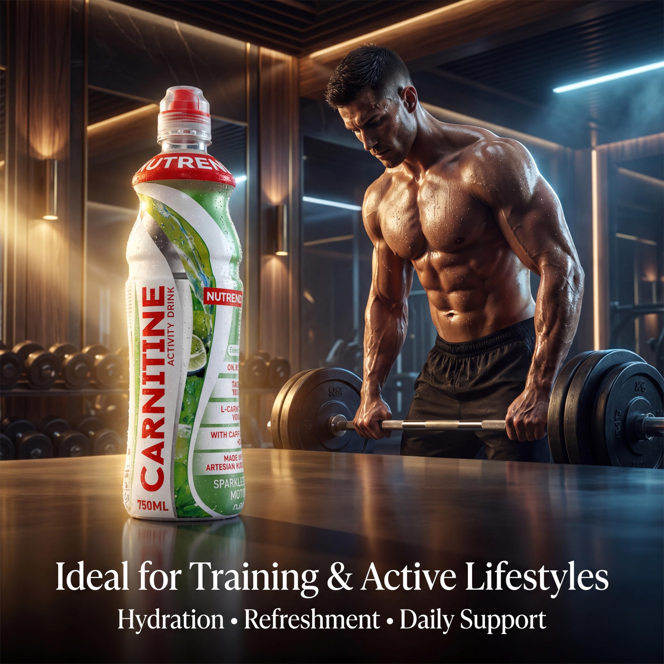 Nutrend Carnitine Magnesium Drink Mojito Geschmack 750 ml 8er Pack – Energie- und Hydrationsgetränk