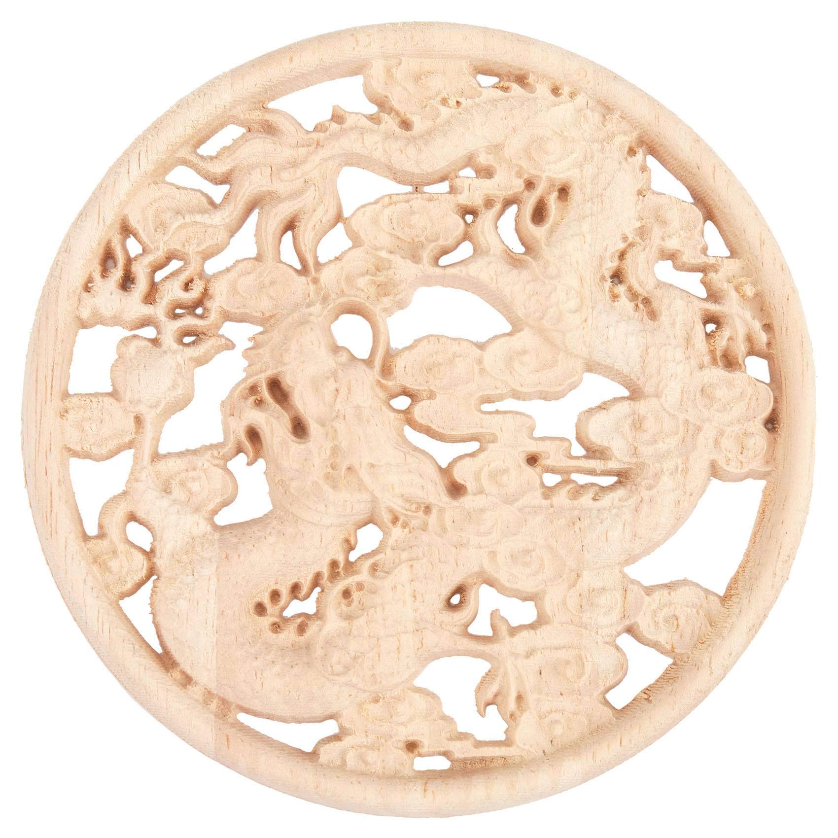 CTRLZS Carved Decal Woodcarving Corner Applique Furniture Door Wooden Cabinet Decoration Decorative Wood Decor