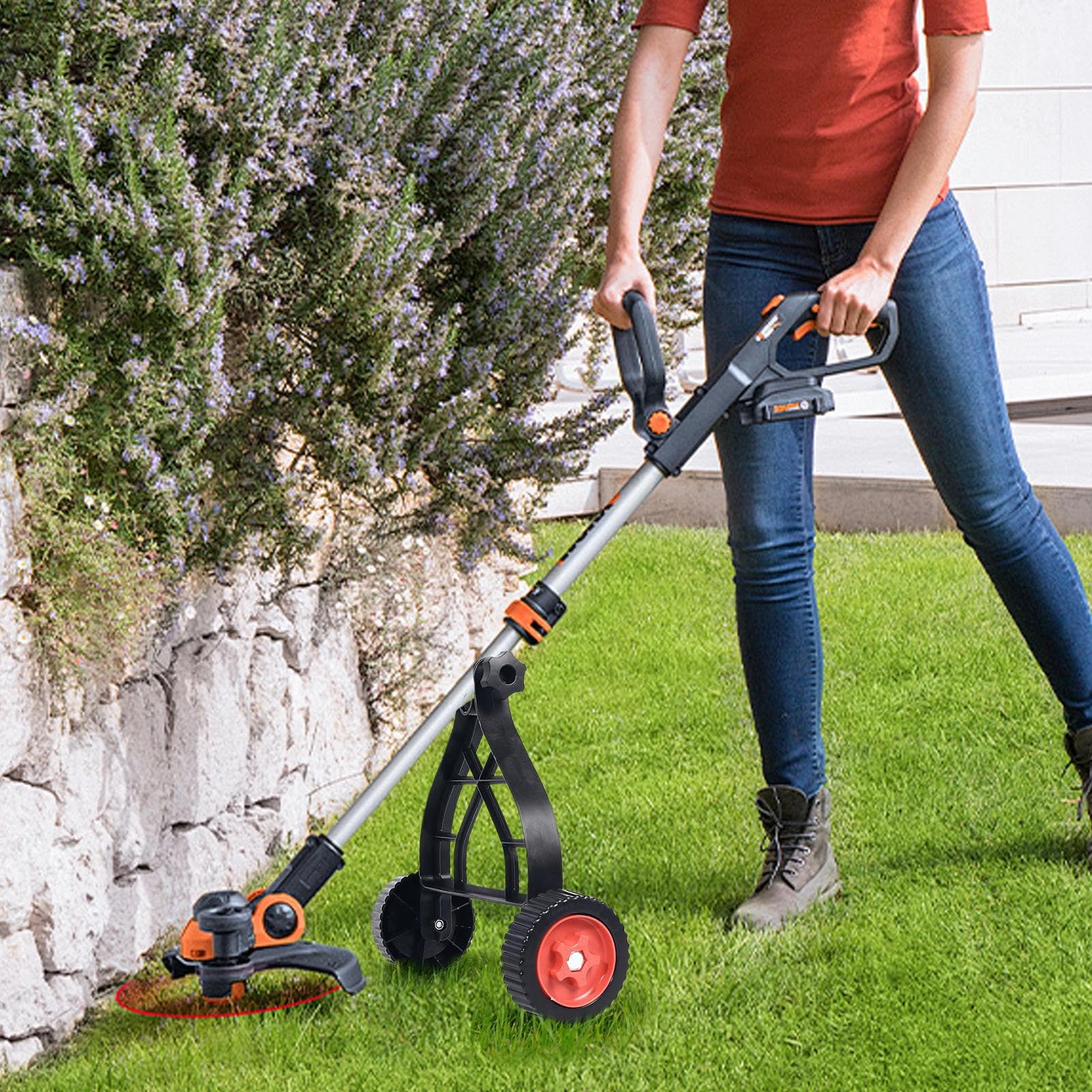 Lot De Roues De Support Pour Débroussailleuse à Hauteur