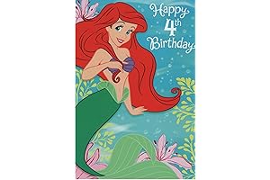 Expressions by Hallmark Little Mermaid Happy 4th Birthday Card
