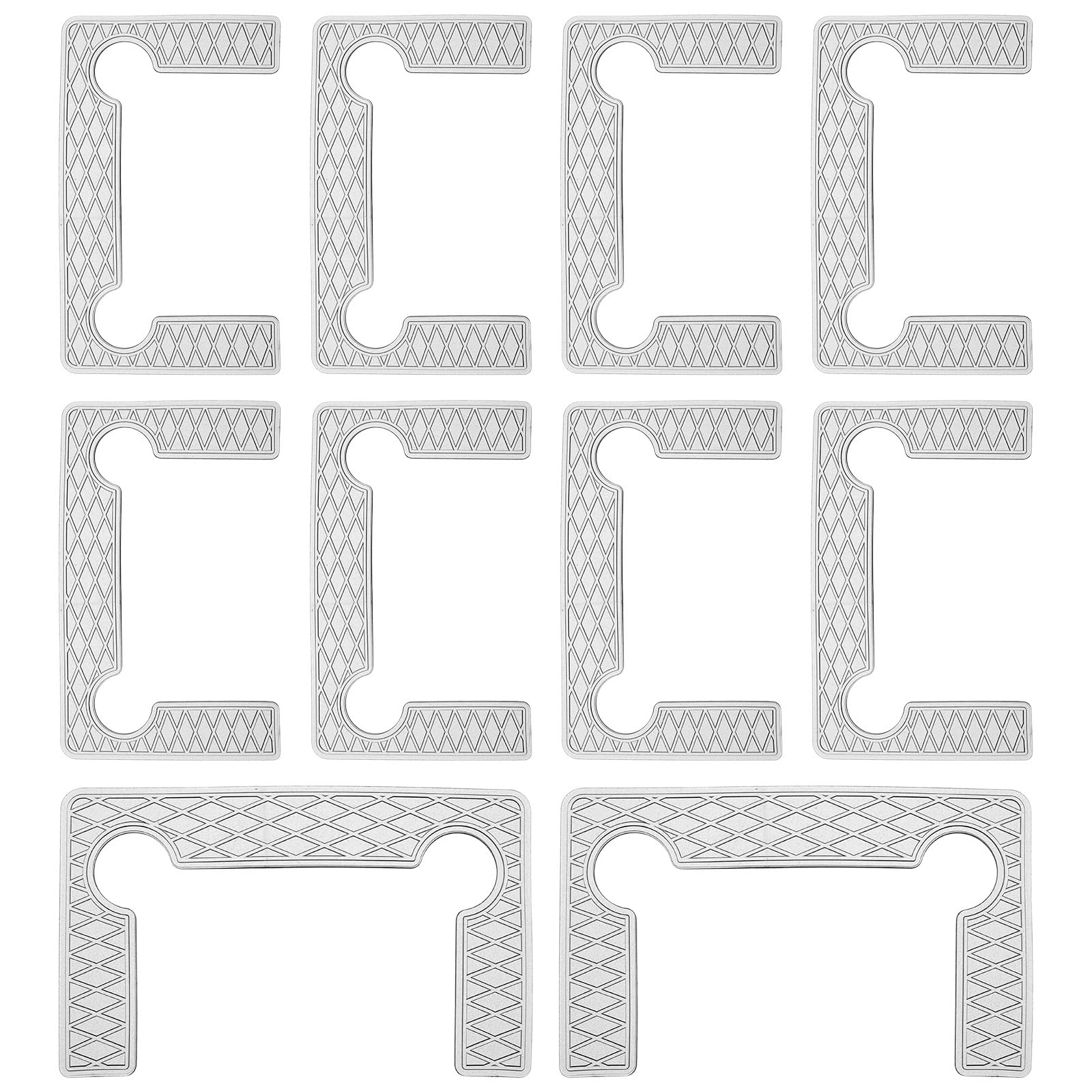 Photo 1 of 10 Pcs Shower Door Hinge Shims Glass Door Hinge Replacement Glass Shower Doors Hinges Gaskets Grid Rubber Pad Anti-Slip Gasket Doors Hinges Replacement Part for Glas Showers Doorss Cupboard Showcase