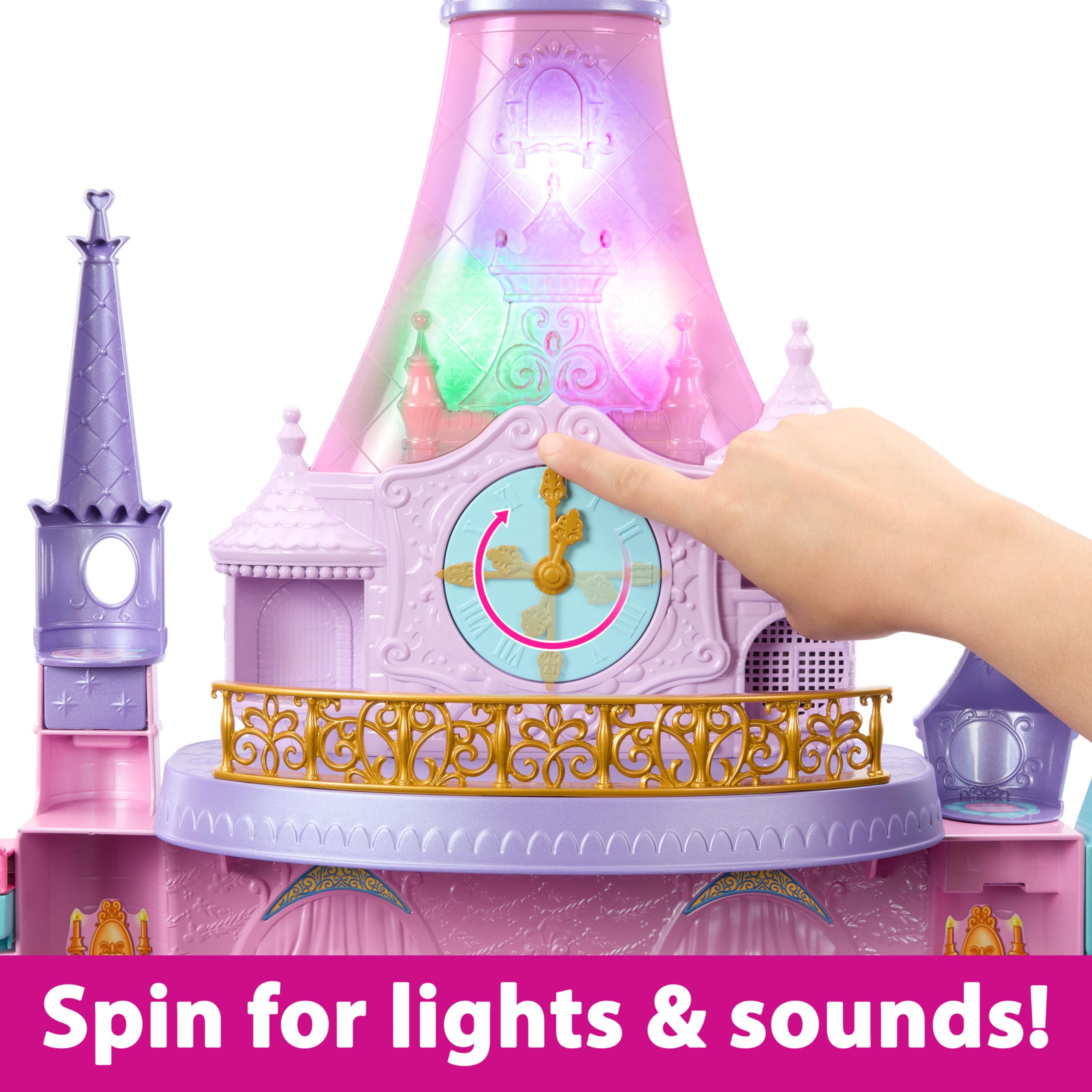 Mattel Disney Princess Bajkowy zamek 120 cm, światła i dźwięki