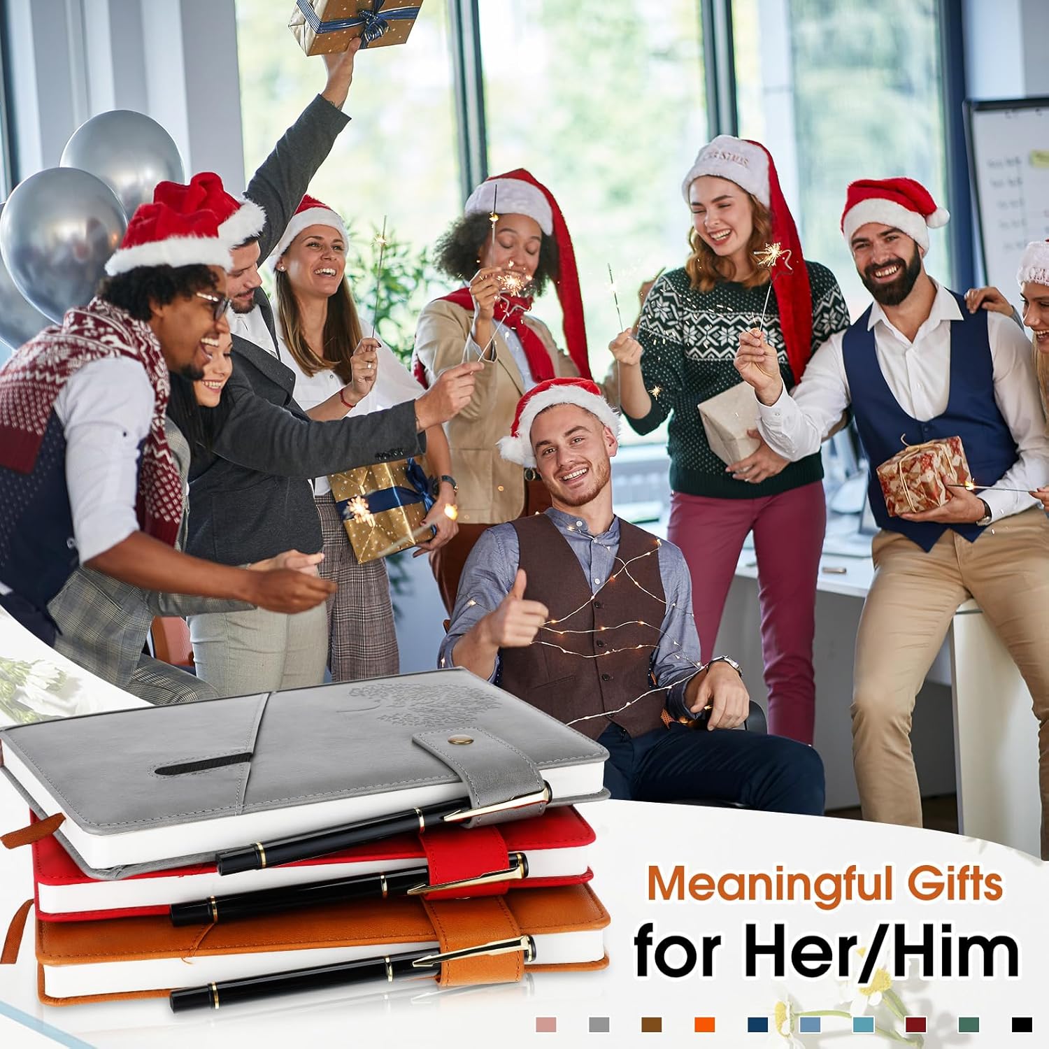 Cholemy 20 Pcs A5 Lined Leather Journal Notebook for Men Women, Tree Life 5.9 x 8.4 Inches Personalized Hardcover Journal with Pen, 200 Pages 100 Gsm Ruled Daily Journals for School, Business Writing - Image 5