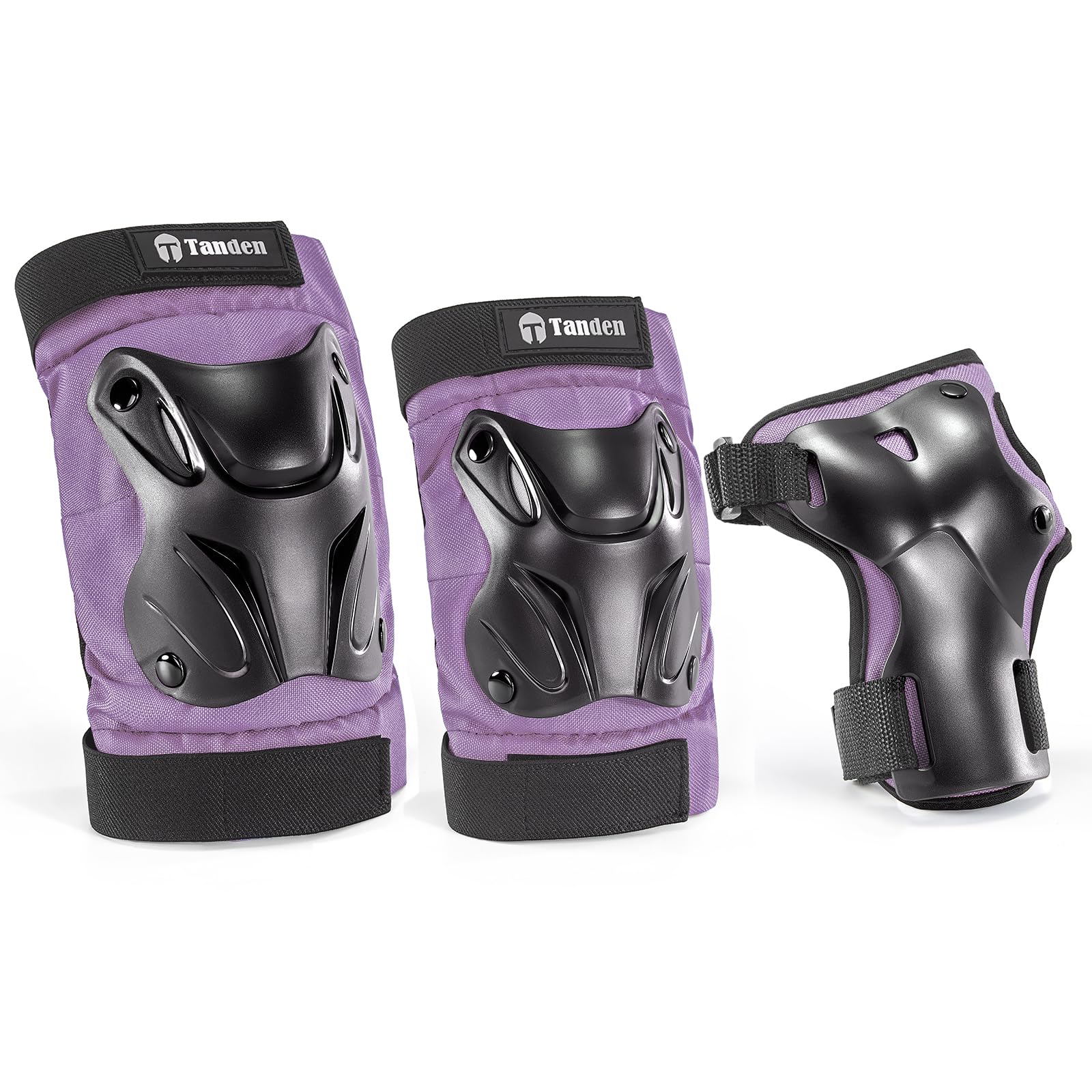 Tanden Équipement de protection de patinage pour adulte, genouillères et coudières, protège-poignets pour patinage à roulettes, skateboard, genouillères pour adultes pour homme et femme