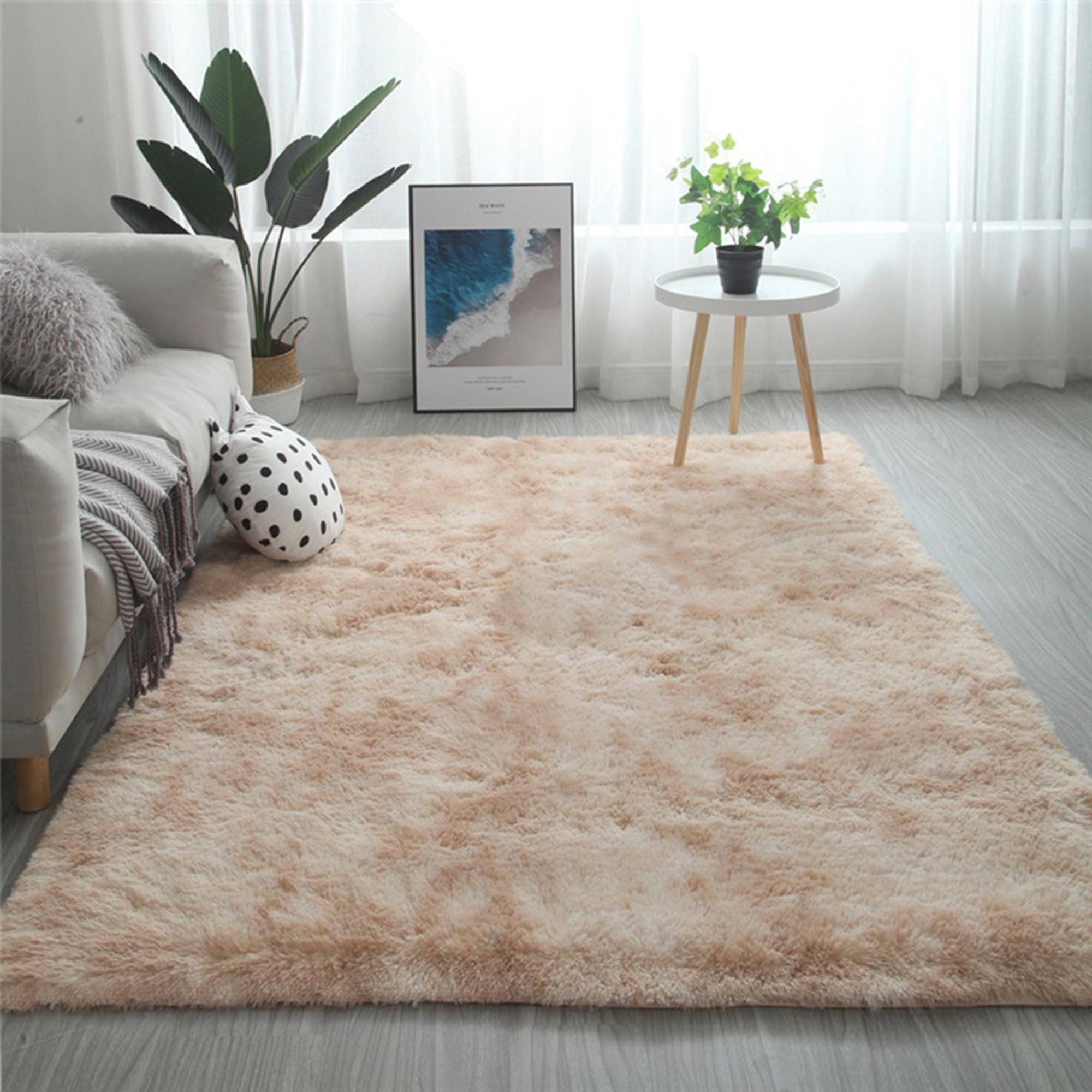 Tapis de salon super doux 200x250 lavable et antidérapant