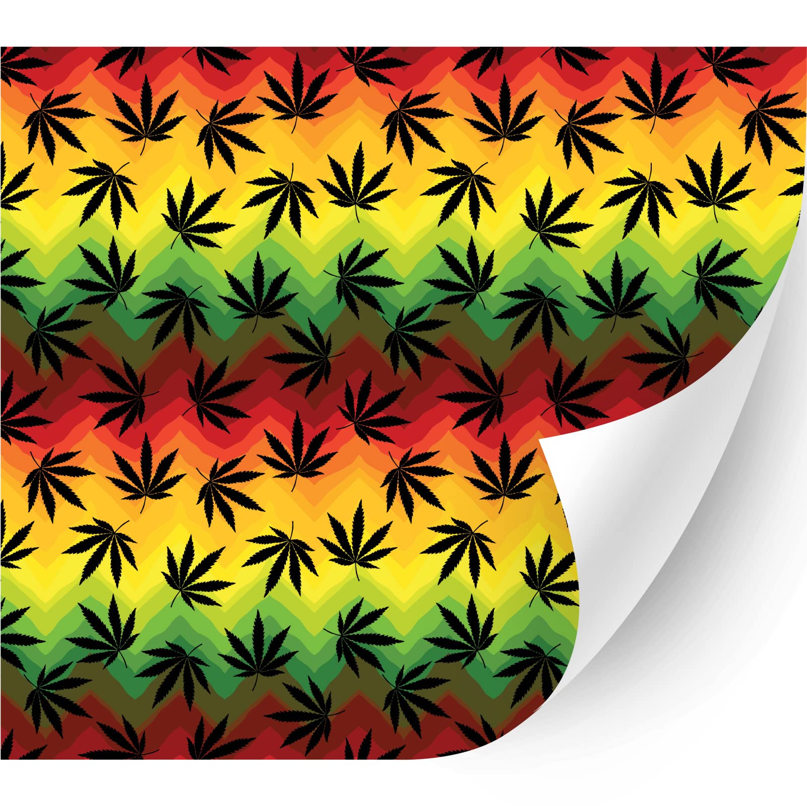 HTV4U 4/20 Cannabis Heat Transfer Vinyl (Rasta Cannabis, 13.5
