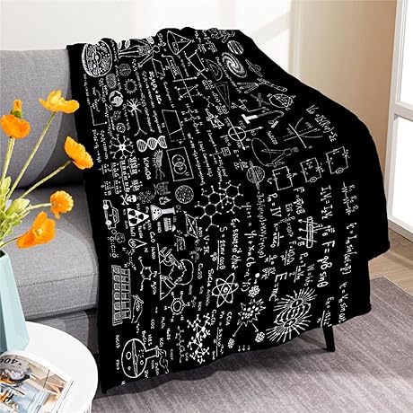 Cozy Science Formulas Chalkboard Math Fleece Blanket