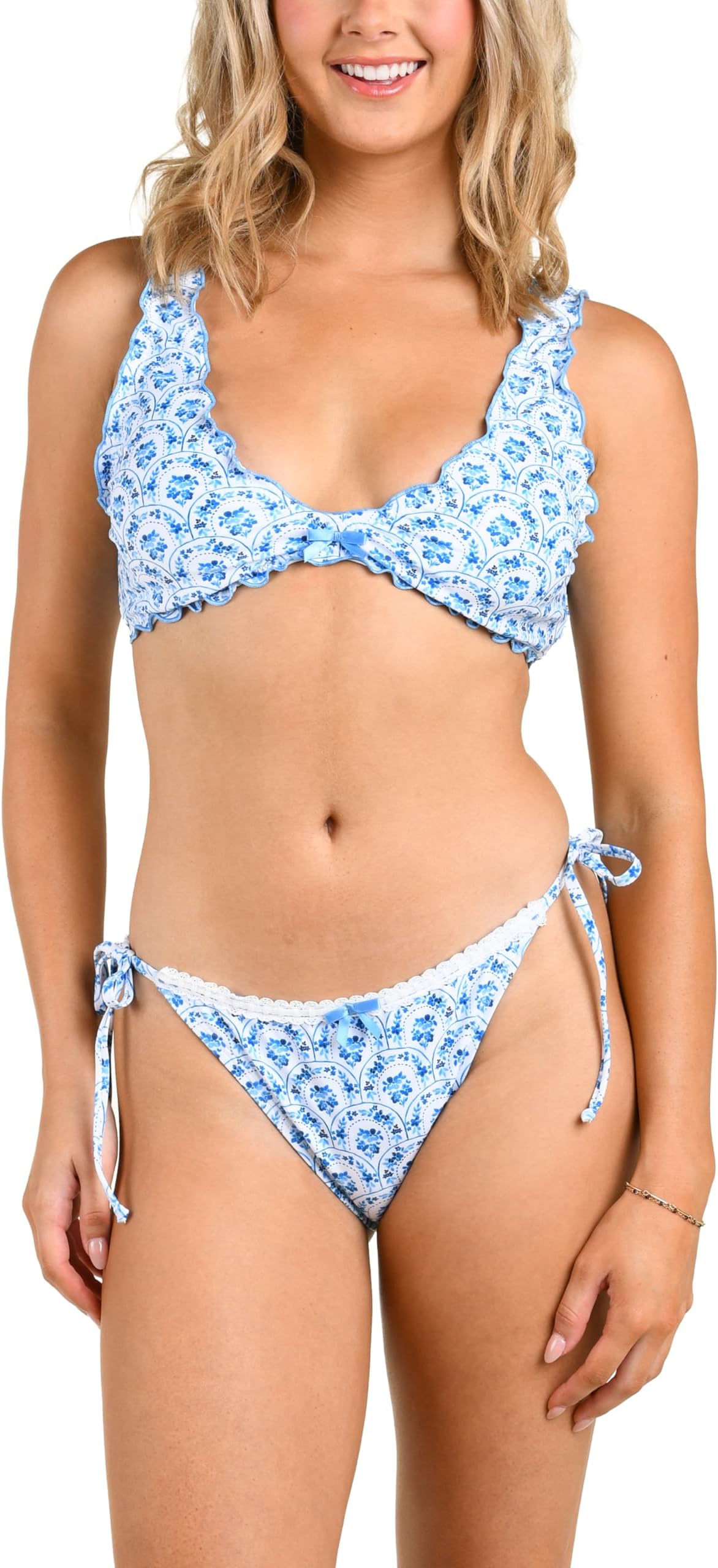 Citrus Women's Ruffle Bralette Bikini Swimsuit Top