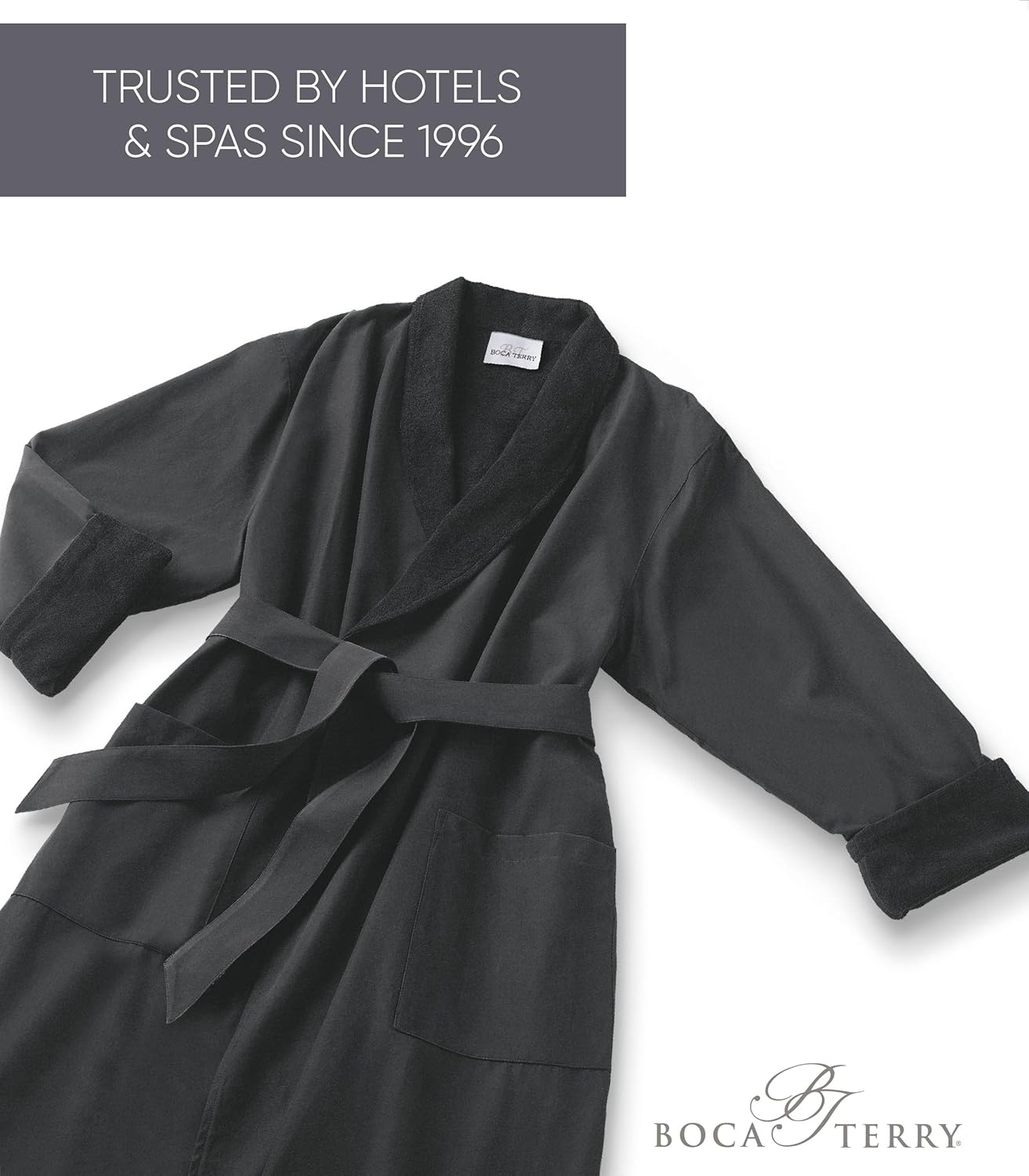 Boca Microfiber Robe for Men, Luxury Hotel, Spa & Resort Bath Robe. Plush Mens Bathrobe with Pockets - Image 7