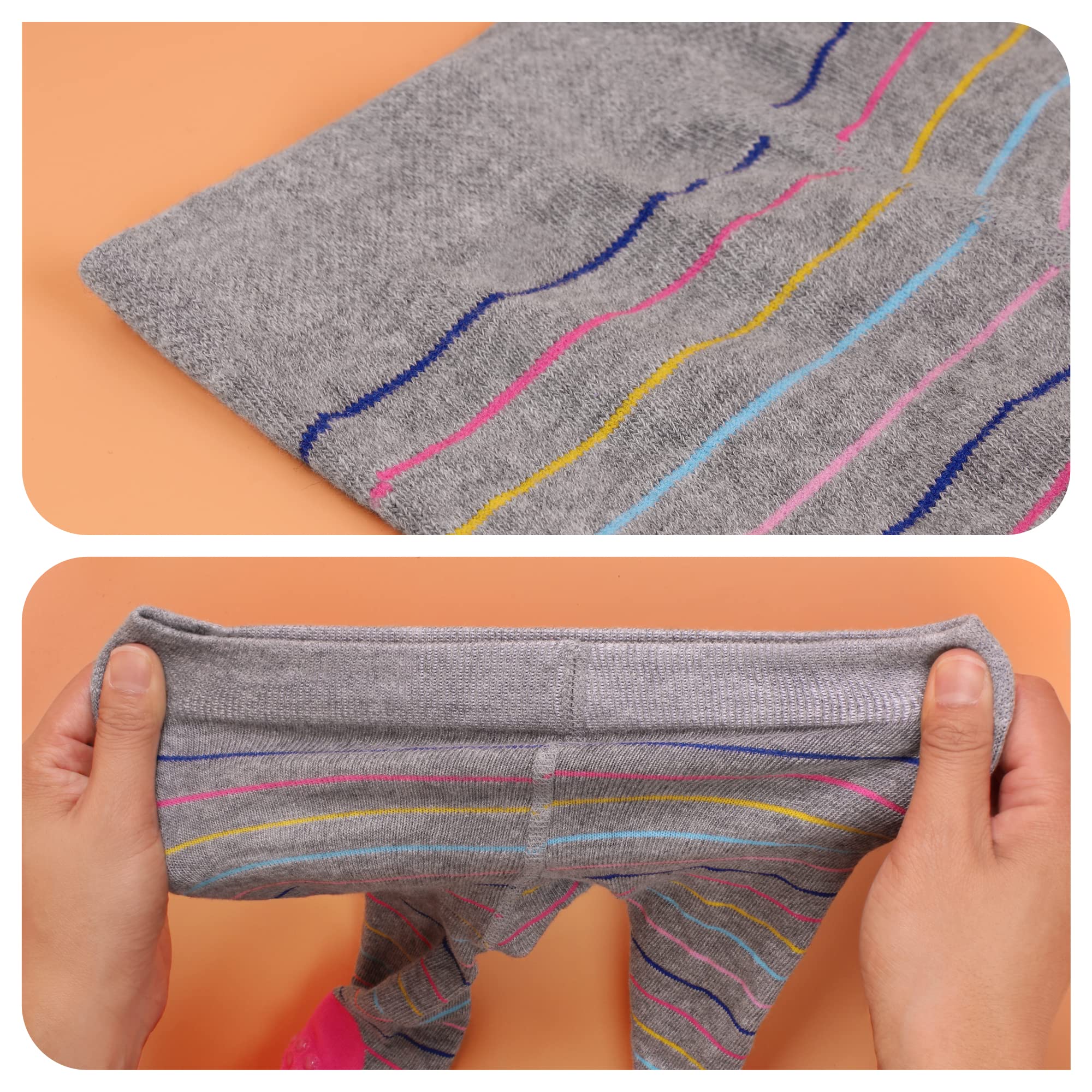 L&K-II Confezione da 3 collant per gattonare per bambini, con suola in ABS, antiscivolo, motivo animale, 2732