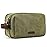 BAGSMART Toiletry Bag for Men, Canvas Travel Toiletry Organizer Dopp Kit Water-resistant Shaving Bag for Toiletries Accessories (Green, Medium)