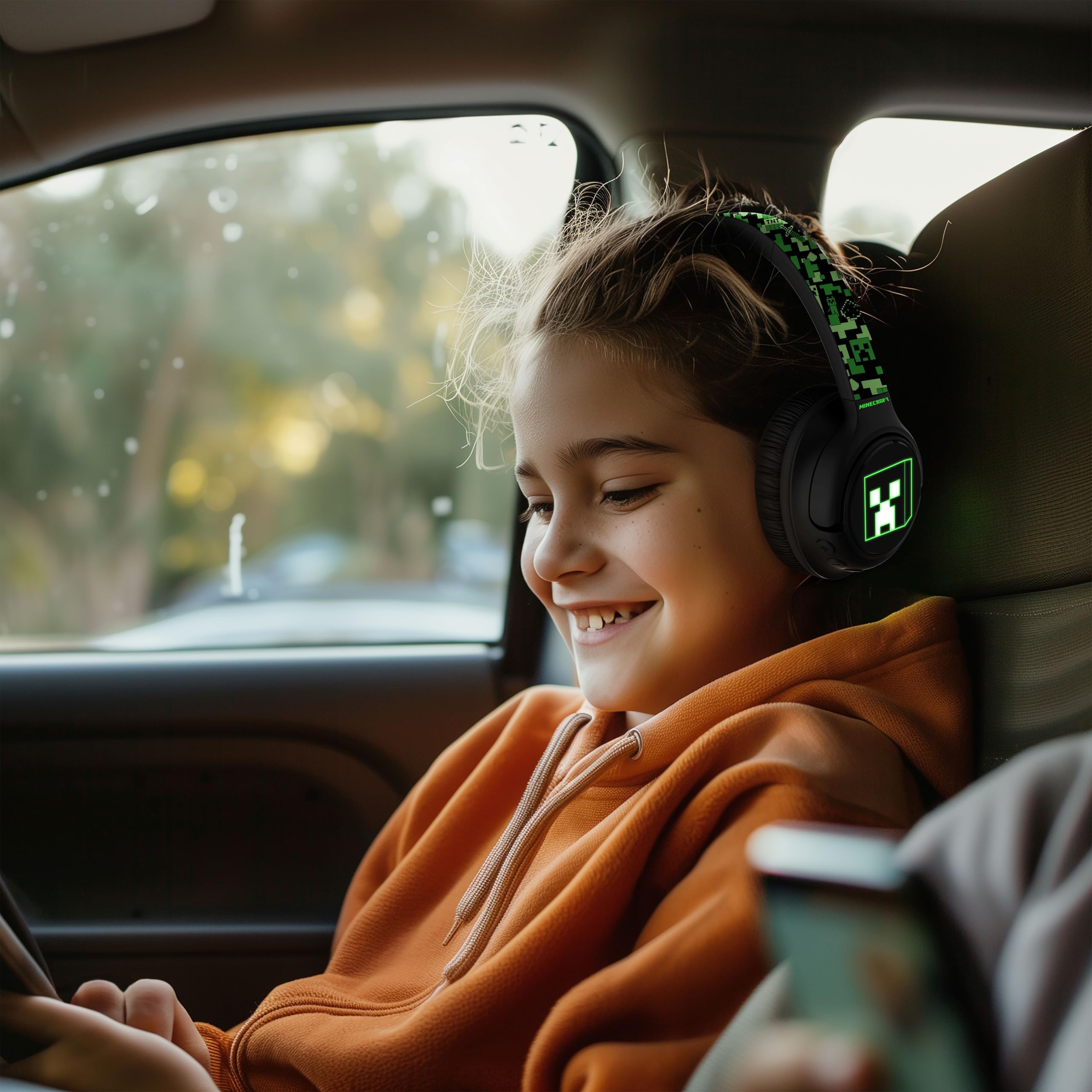 OTL Technologies Auriculares INALÁMBRICOS Minecraft Plegables con LUZ LED