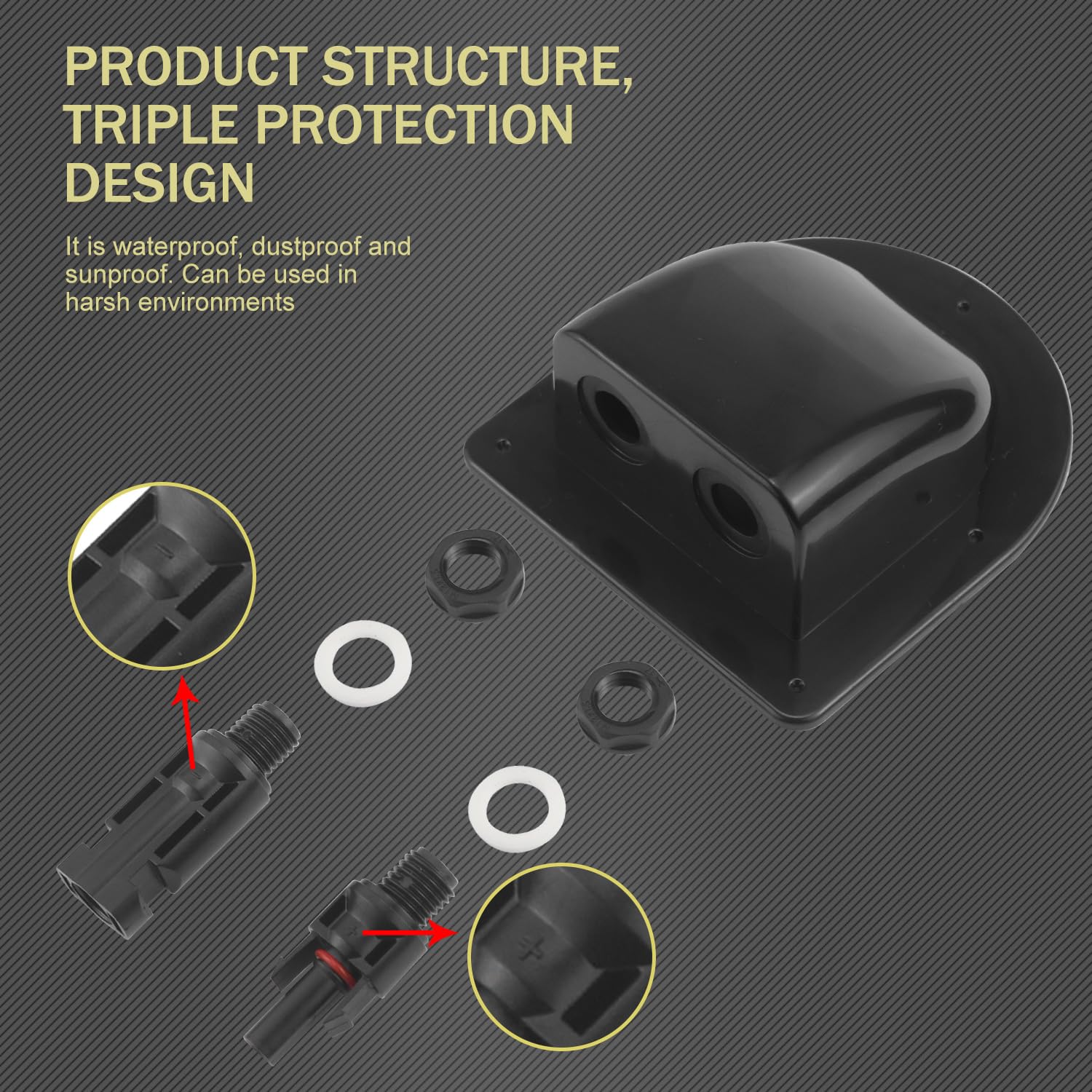 2 Passacavo Solari Impermeabili IP68 - Per Pannelli Solari Su Camper, Caravan E Tetti - Foto 6
