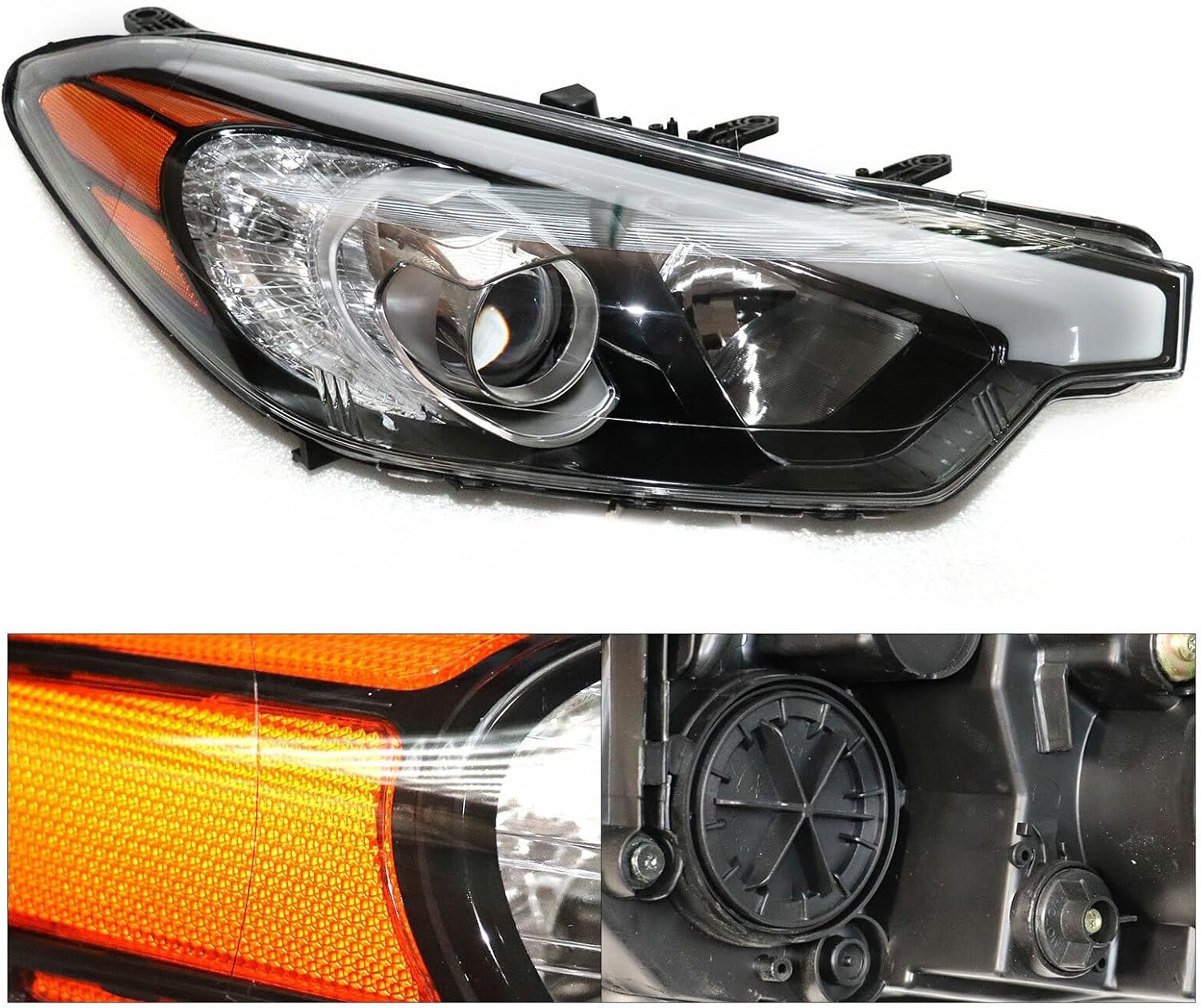 For 2014-2016 Kia Forte Headlights Halogen Headlamps Right, Right Passenger Side Headlight, 92102A7200