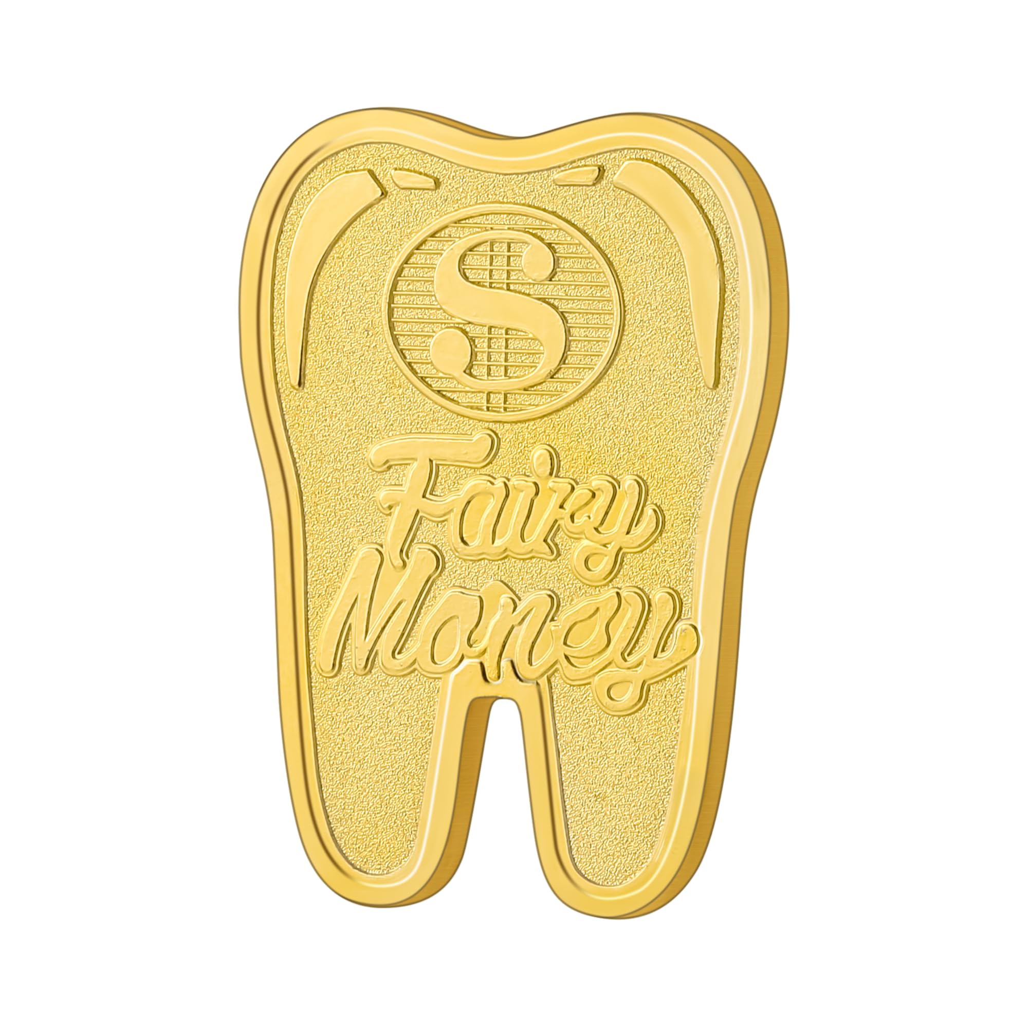 Tooth Fairy Coin, Tooth Shaped Lucky Coin Gift for Kids Boys Girls, Children's Tooth Changing Gift