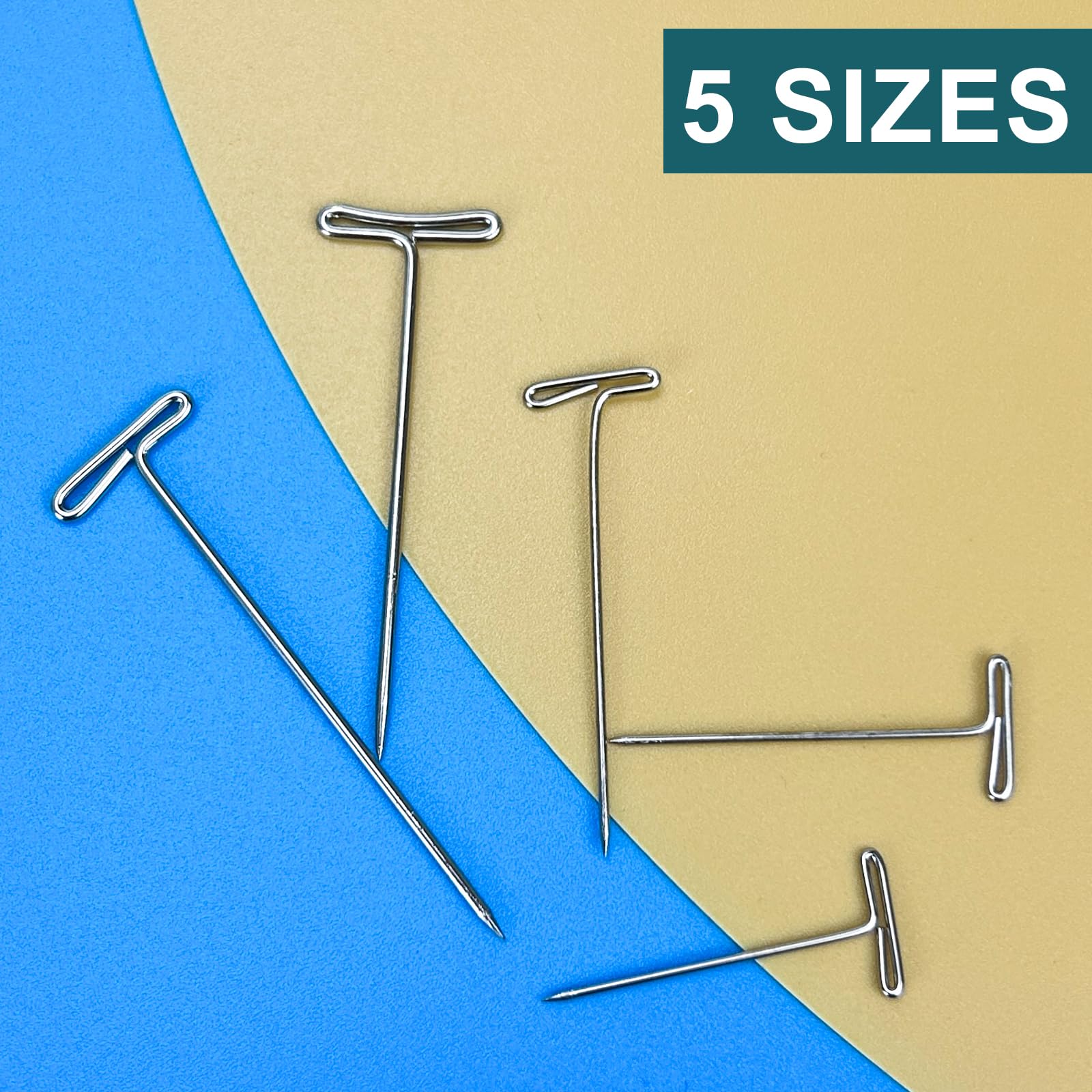 CiShow T-Pin Set 250 Stück - Vernickelte Stifte Für Perücken & Bastelprojekte In 5 Größen