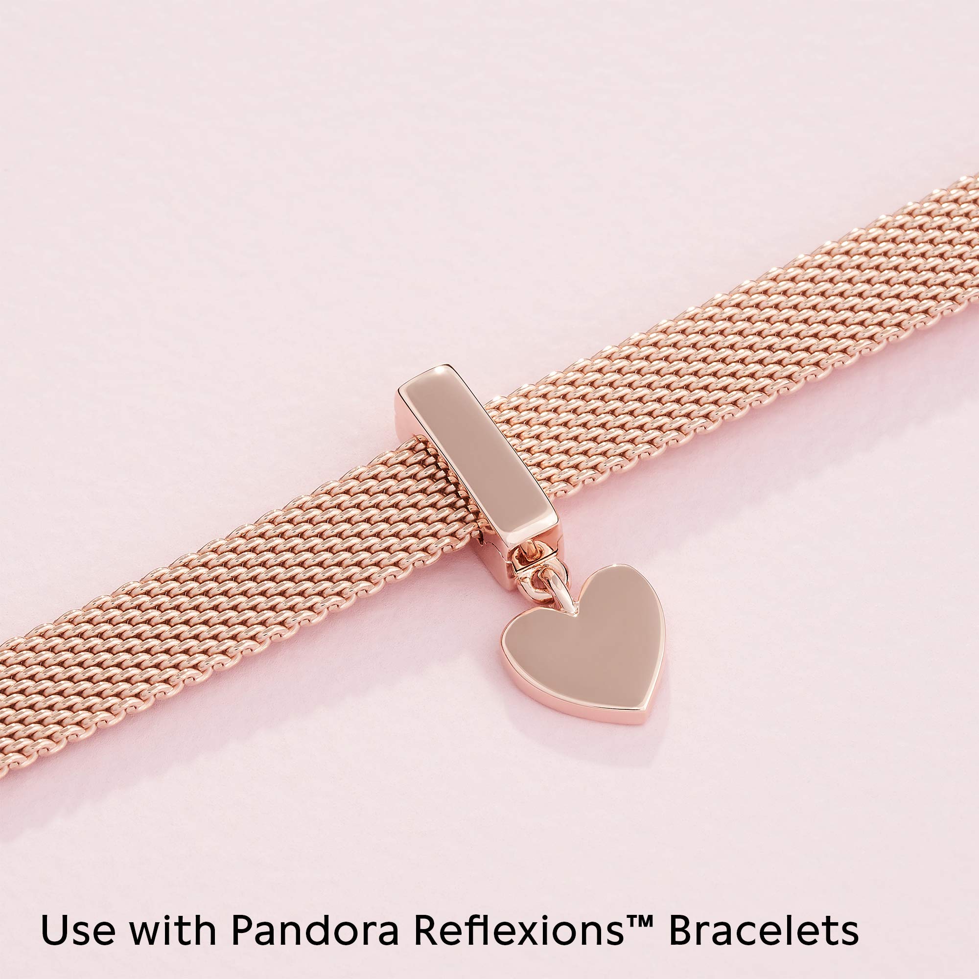 PANDORA Herz Anhänger-Clip in 14 Karat vergoldeter Metalllegierung Timeless Collection