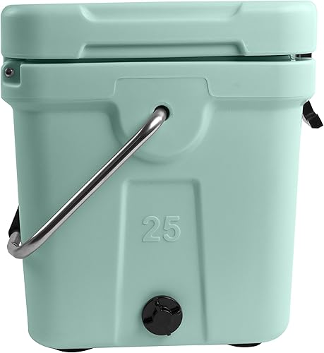 Miniatura 41 de Mammoth Coolers Serie Cruiser, cofre de hielo rígido aislado con construcción duradera de doble pared rotomoldeada, ideal para actividades Beige