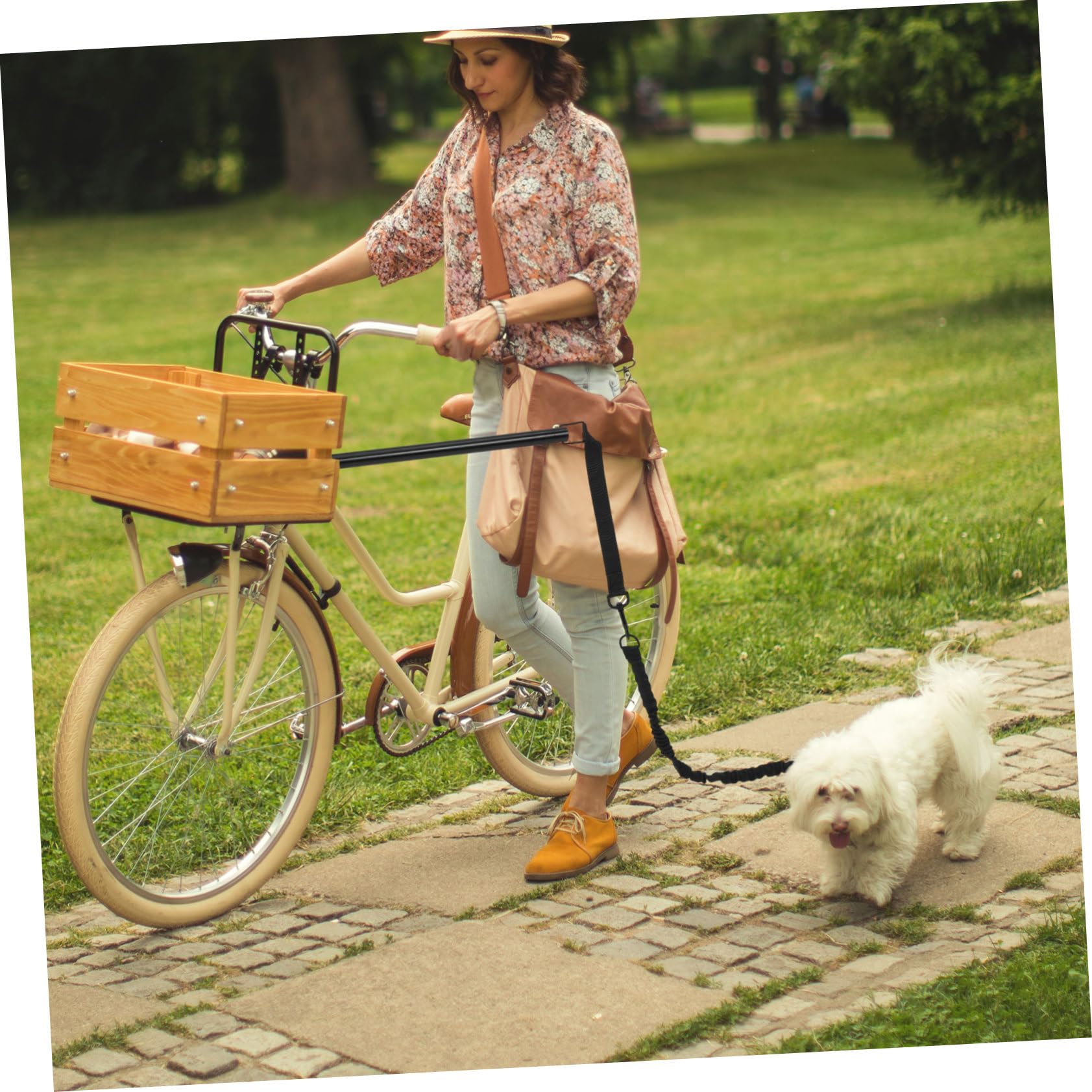 BESPORTBLE Guinzaglio Per Cani Per Andare in Bicicletta Resistente Allo Strappo Regolabile Corda Di Trazione Antinodo Per Passeggiate All'aperto e Addestramento Animali Domestici