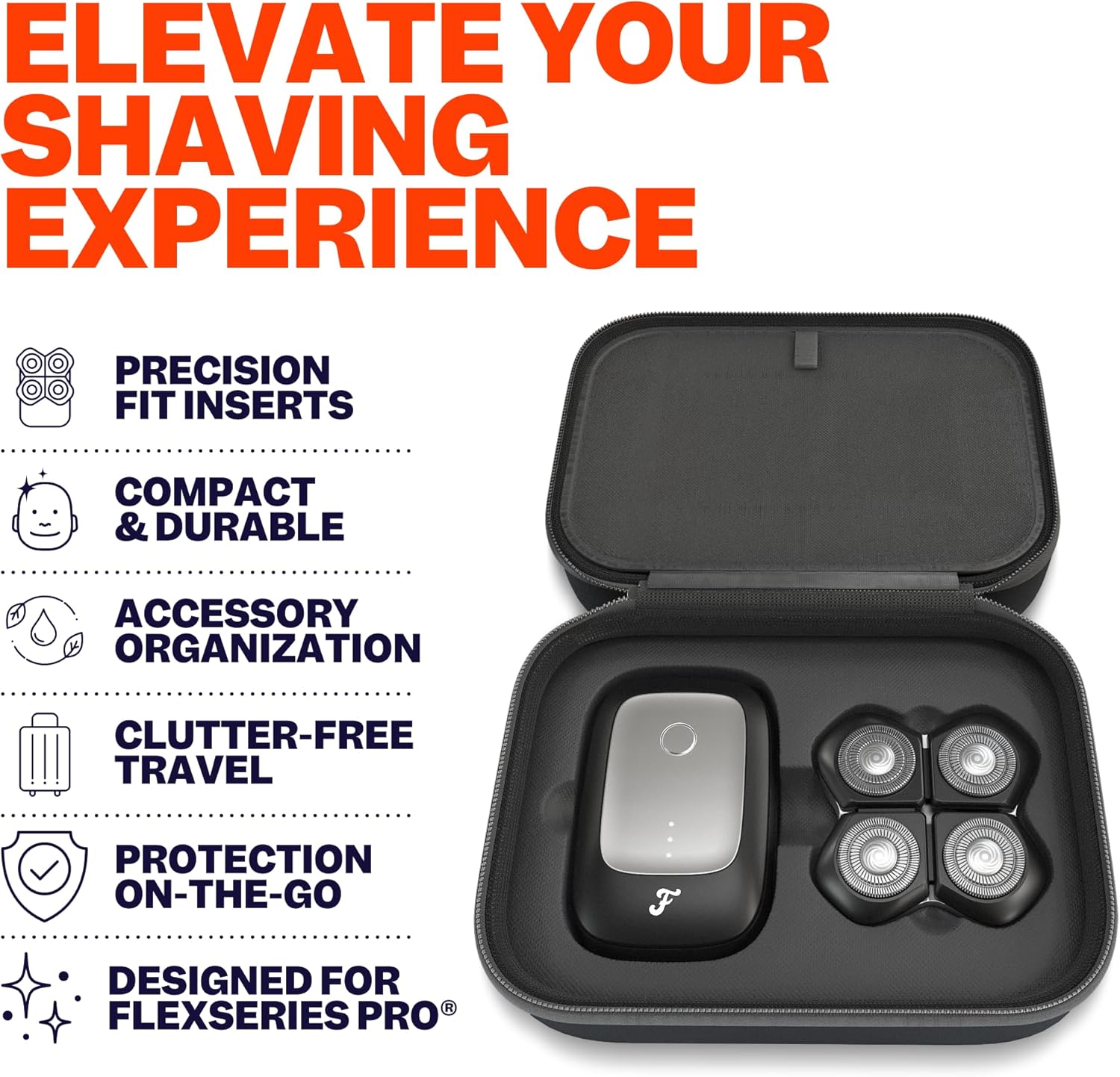 Freebird FlexSeries® Pro Travel Case - Durable Protection for Your Head Shaver and Accessories, Compact and Portable Design for On-the-Go Grooming, Organized Storage for a Perfect Shave Anywhere.