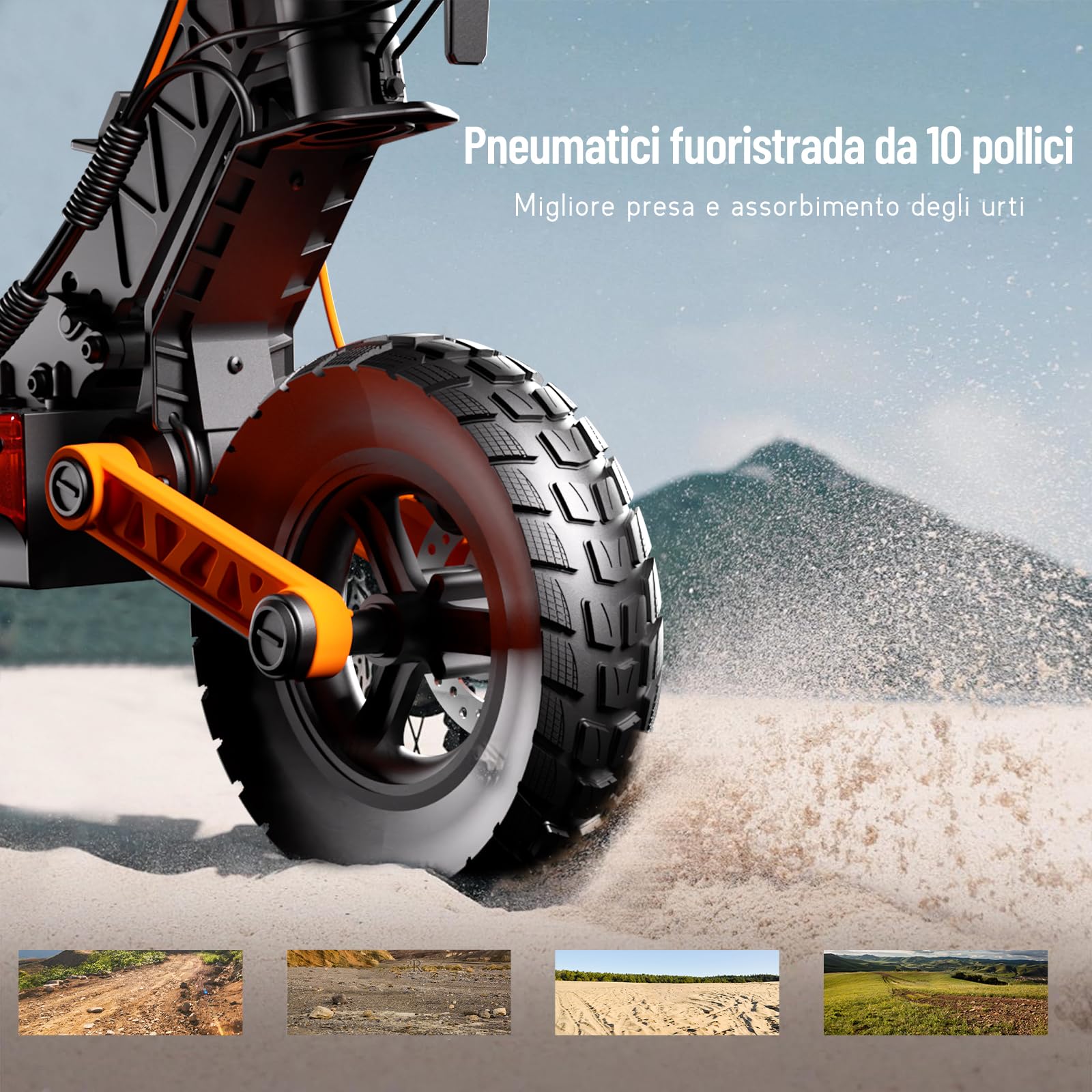 JOYOR Monopattino Elettrico, 60-90KM 48/60V 18Ah, Carico 150kg, Doppio Ammortizzatore e Freni a Disco Anteriori e Posteriori, Monopattino Elettrico per Adulti Pieghevole