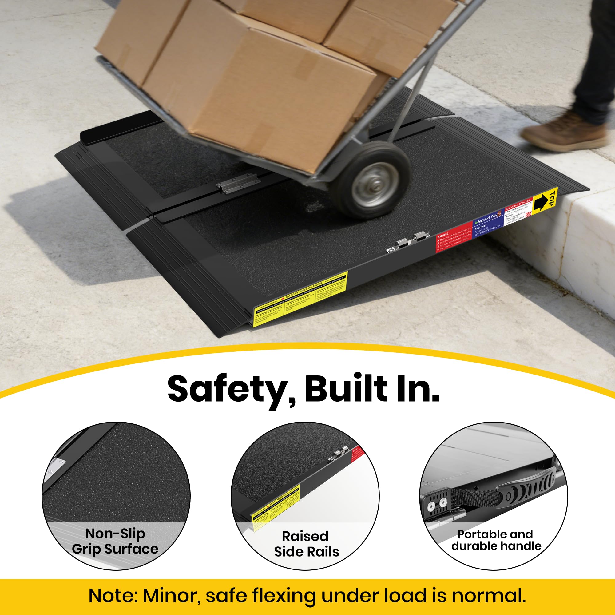 Portable Wheelchair Ramp - Easy Assembly! -4