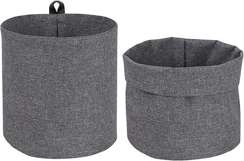 Miniatura 3 de Bigso Cesta de almacenamiento colgante suave para colgar, color beige.