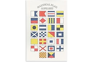 Stupell Industries' Nautical Flag Alphabet Wall Decor: Ocean Vibes, Artistic Charm