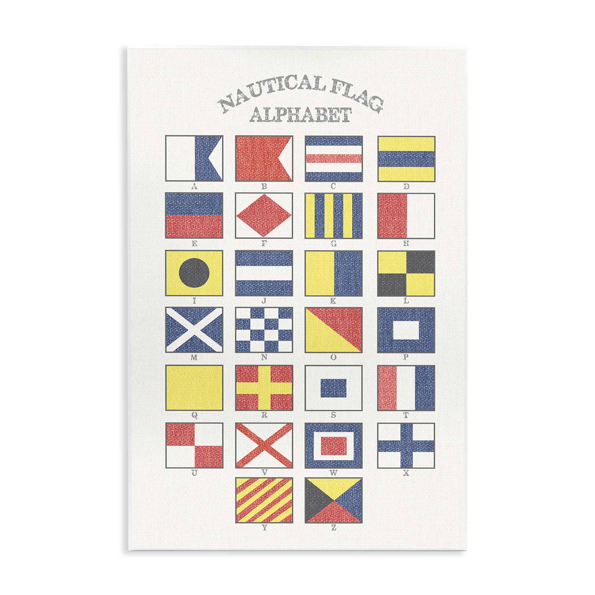 Stupell Industries Nautical Flag Alphabet Wall Plaque, 10 x 15, Design by Artist Daphne Polselli