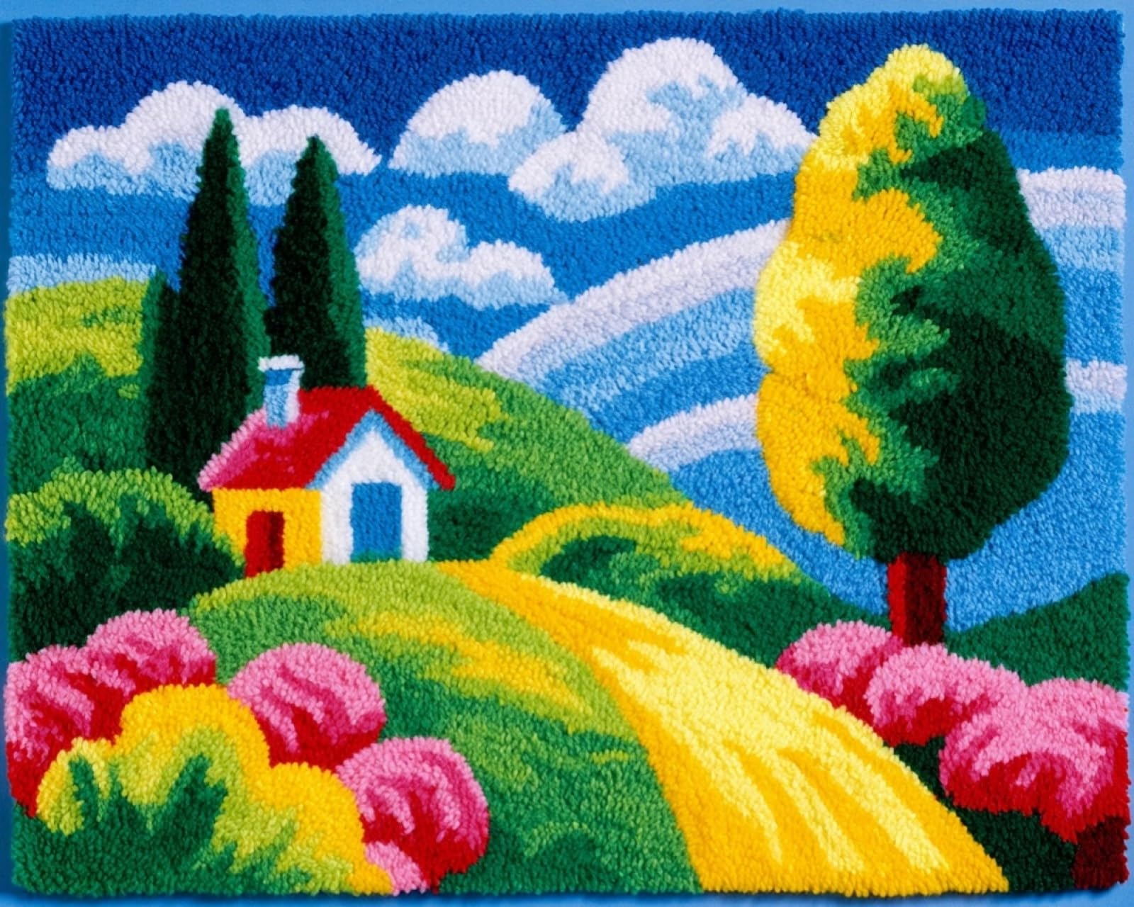Wallphantom Latch Hook Rug Kits for Adults,Summer Landscape