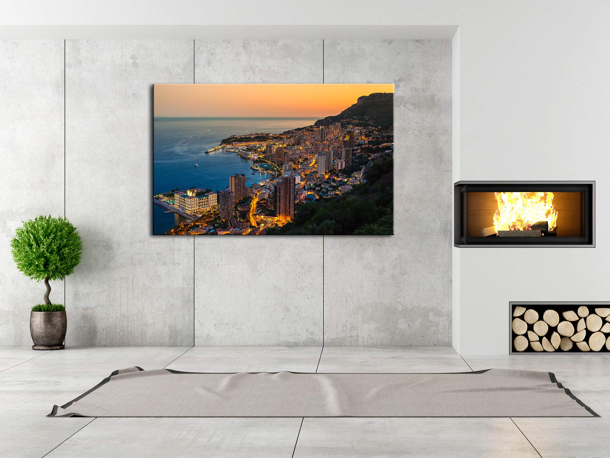 Tableau Rue De Paris 80x50 Cm - Impression Photo Sur Toile HD - Décoration Murale Salon Chambre Fabrication Française