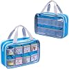 Carrying Case for Little Tikes Story Dream Machine Books, Travel Storage Bag for Storytime Collection, Audio Player Character, Up to 9 Sets Bluish Green