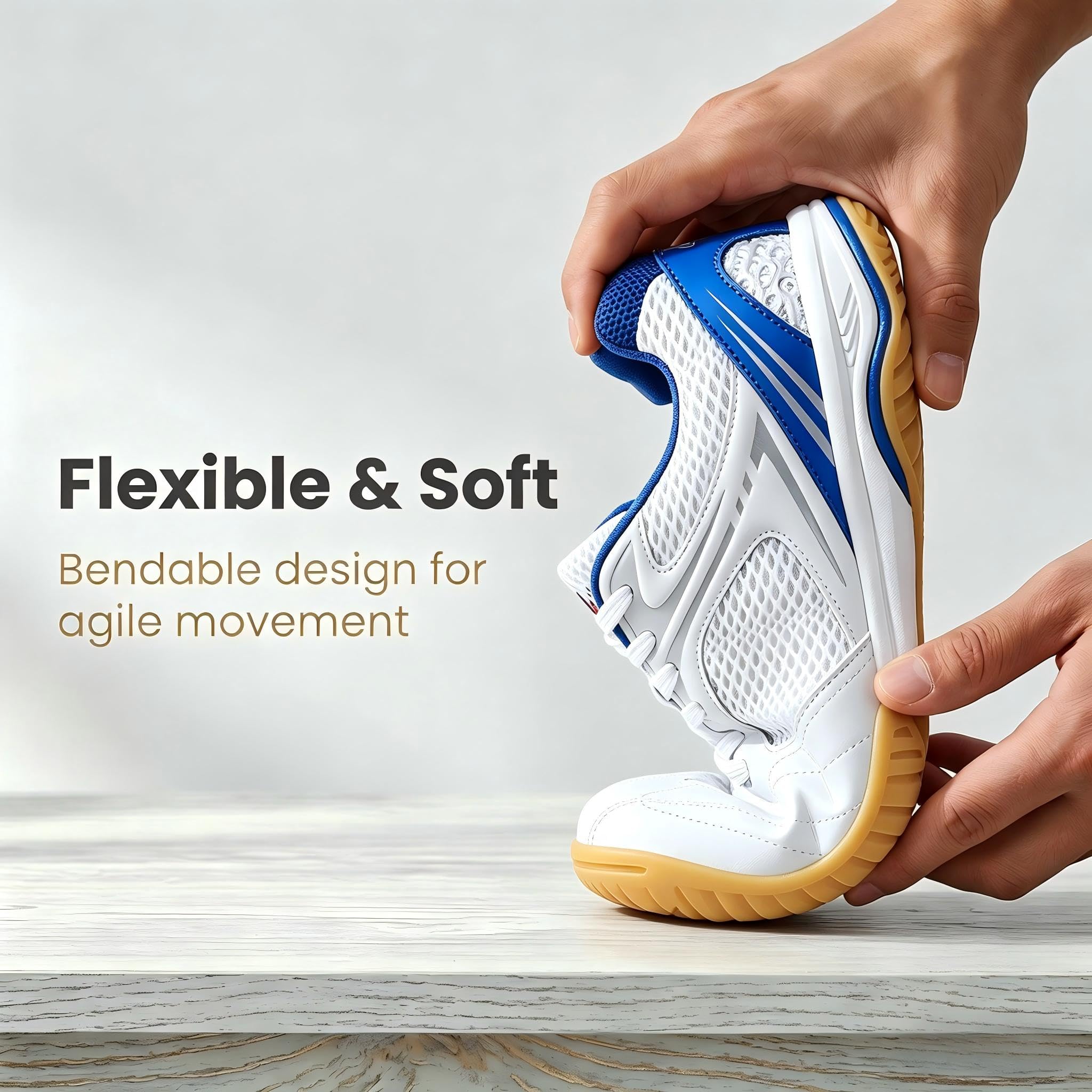 Zapatos de Bádminton Mujer, Zapatillas de Voleibol Indoor Antideslizantes, Zapatillas de Sala Ligeras Transpirables con Amortiguación, Ideal para Bádminton Voleibol Squash y Tenis de Mesa