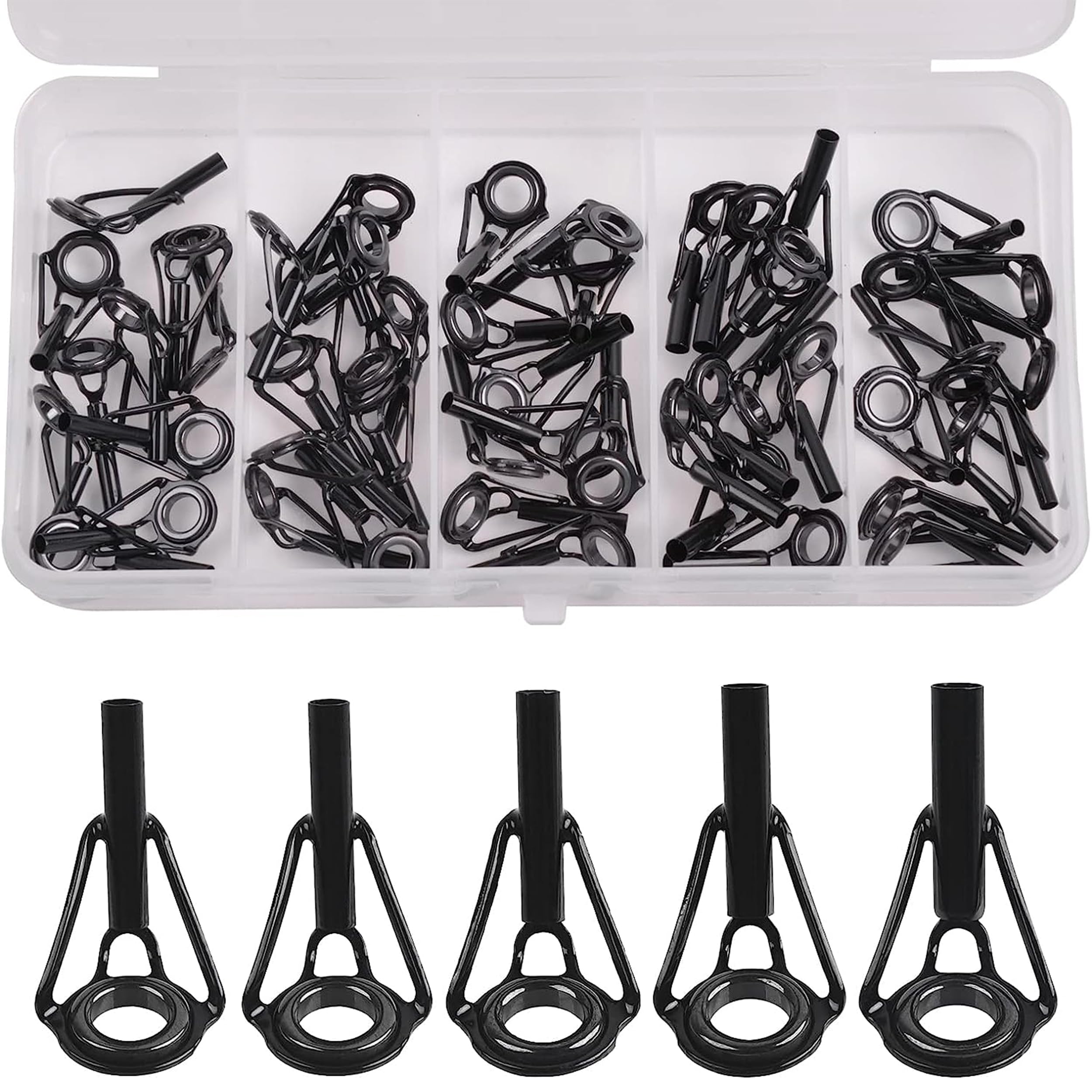 Kit di Riparazione Per Occhielli Per Canne da Pesca da 10 Pezzi, Kit di Sostituzione Per