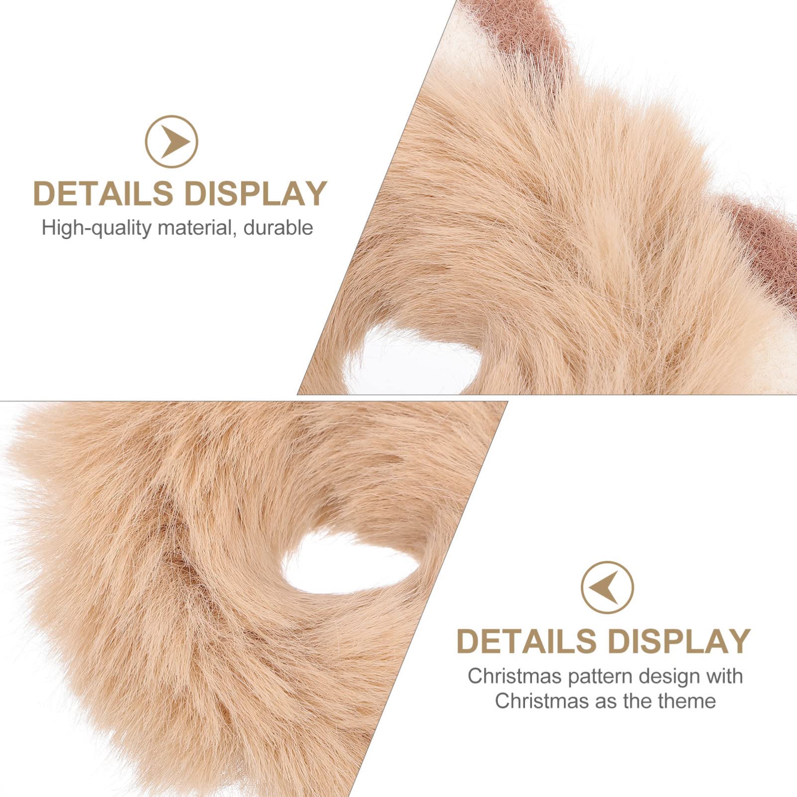 Pack De 3 Diademas Con Orejas De Gato De Felpa | Colores Marrón, Negro Y Blanco | Suaves Y Ajustables Para Halloween Y Juegos De Rol