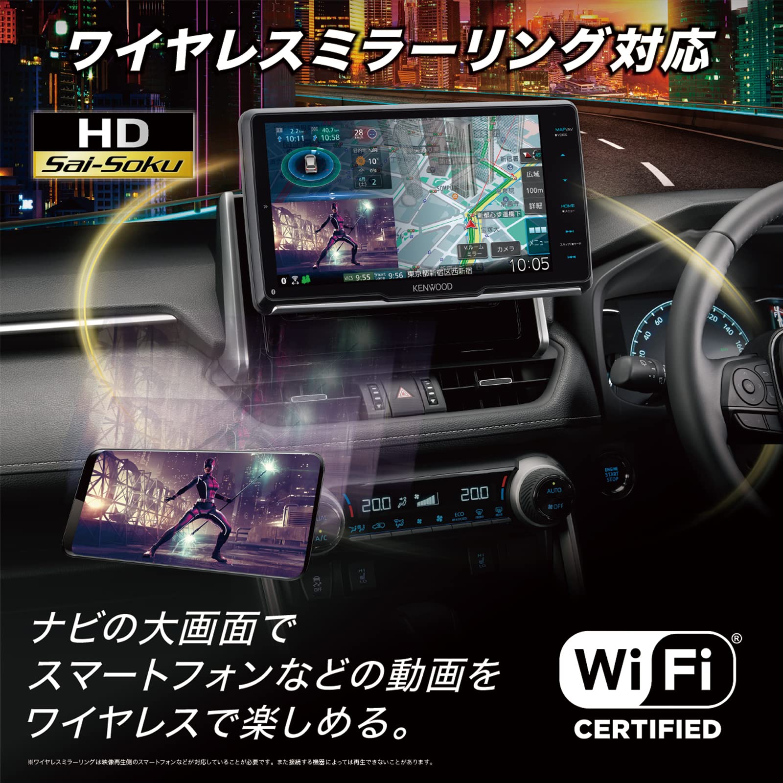 Amazon | ケンウッド カーナビ 彩速 9インチ MDV-M909HDF 