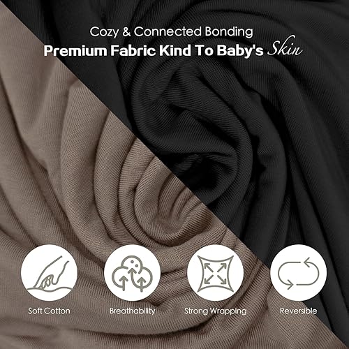 Miniatura 2 de Portabebés, portabebés para recién nacidos (7-30 libras), portabebés, portabebés para recién nacidos y bebés, negro + marrón