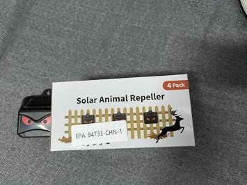 Upgraded Coyote Deterrent with Predator Eyes to Scare Away Deer Raccoon Fox Skunk,Solar Nocturnal Animal Repeller Raccoon Deterrent Predator Lights for Chicken Coop Farm Yard