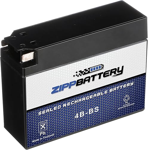 Miniatura 2 de ZIPPBATTERY YTX4B-BS 12V 40 CCA AGM  Batería de 2Ah sin mantenimiento para scooter, Mini ATV, Pocket Bike  Tab Terminal  Compatible con Yamaha Zuma